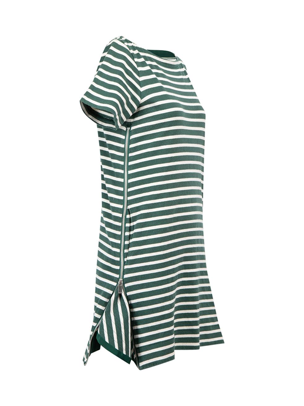 CONDITION is Very good. Hardly any visible wear to dress is evident on this used Sacai designer resale item.



Details


Green and white

Cotton

Dress

Striped pattern

Mini length

Short sleeves

Side zip opening detail

Round neckline

2x Side