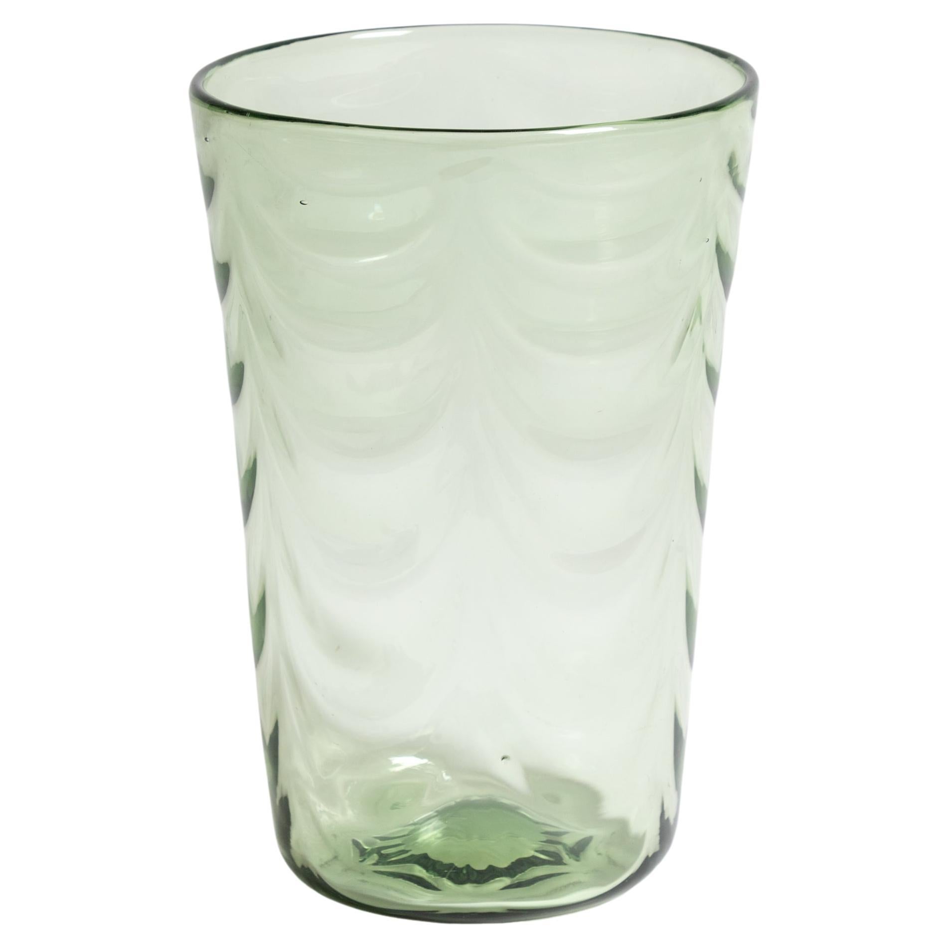 Green Whitefriars Glass Vase For Sale