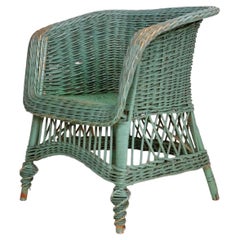 Green Wicker Chair