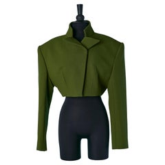 Green wool crêpe boléro ALEXANDRE VAUTHIER