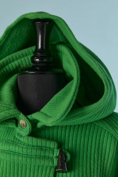 Saco de lana verde con capucha CHANTAL THOMASS