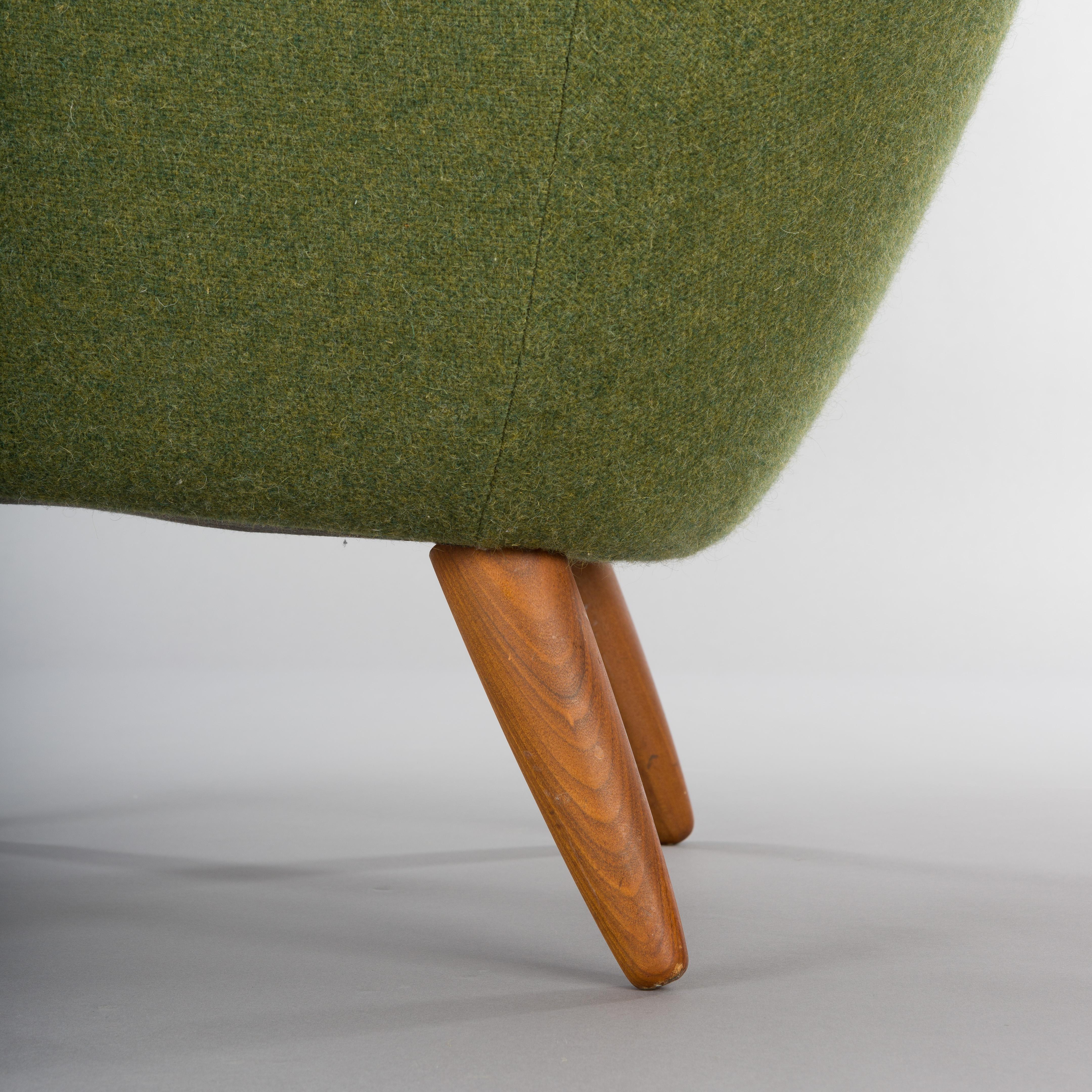 Green Wool Easy Chair by Johannes Andersen for CFC Silkeborg, 1960s 5