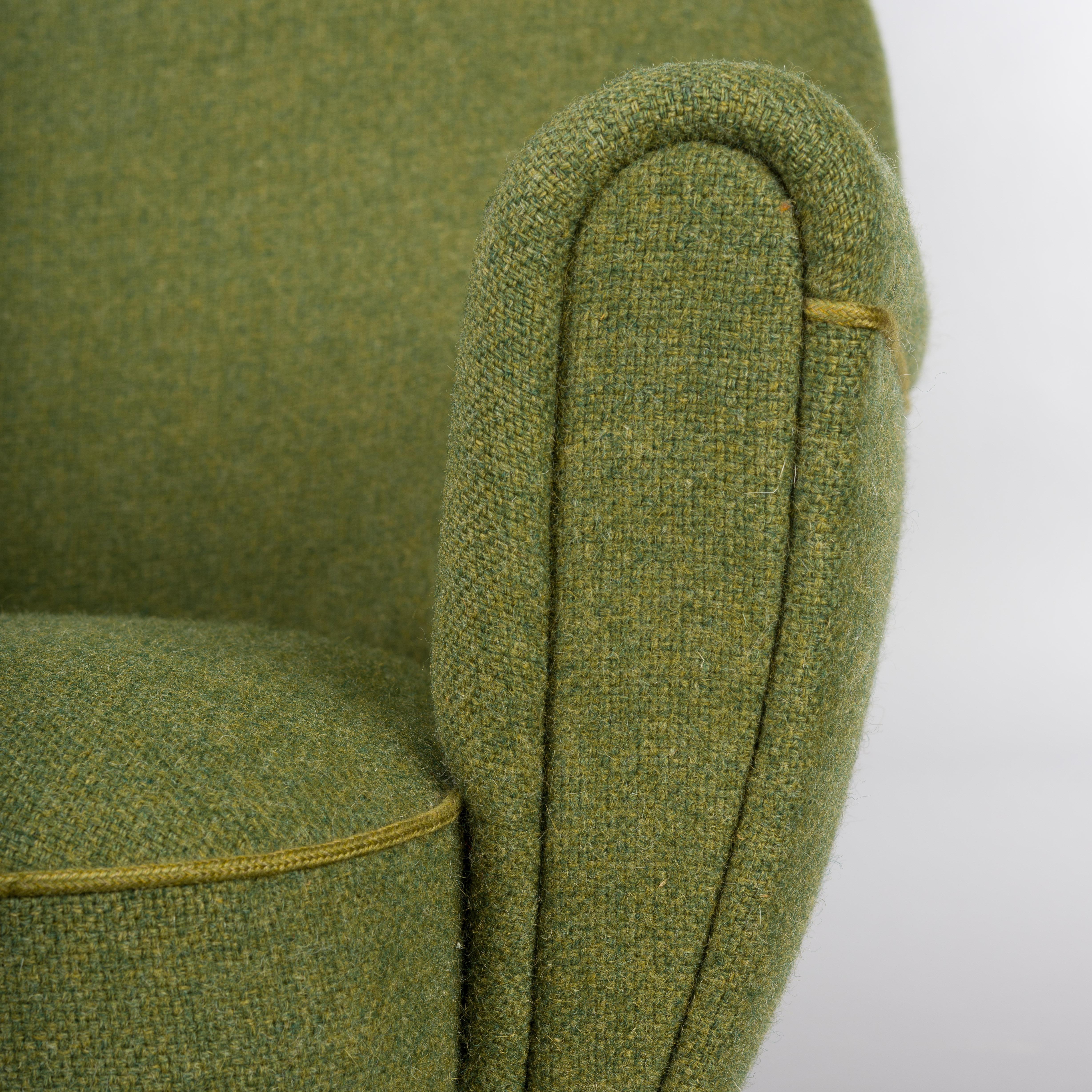 Green Wool Easy Chair by Johannes Andersen for CFC Silkeborg, 1960s 6