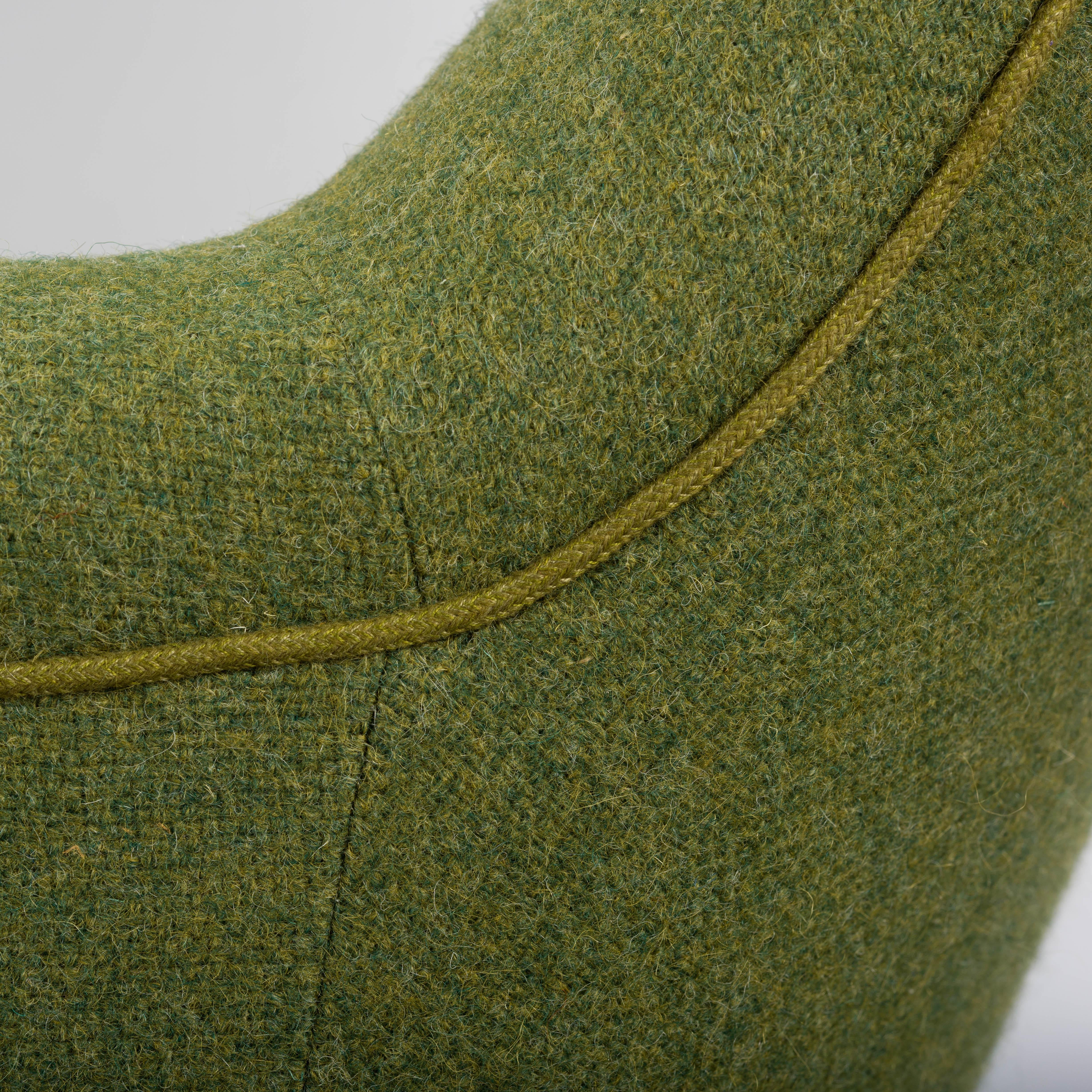 Green Wool Easy Chair by Johannes Andersen for CFC Silkeborg, 1960s 3