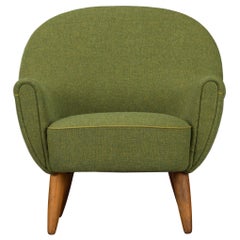 Used Green Wool Easy Chair by Johannes Andersen for CFC Silkeborg, 1960s