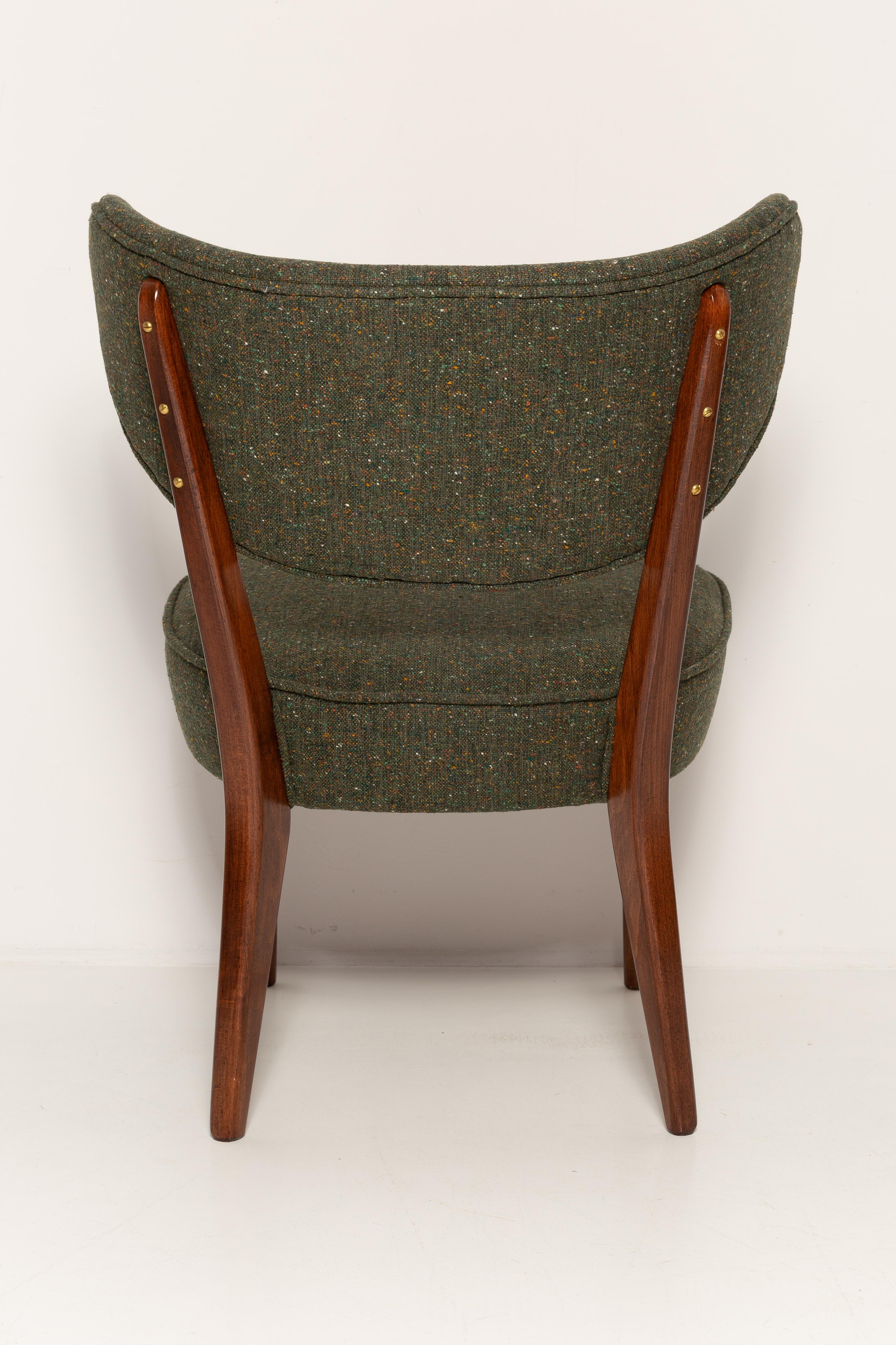 Green Wool Shell Club Chair, by Vintola Studio, Europe, Poland For Sale 3