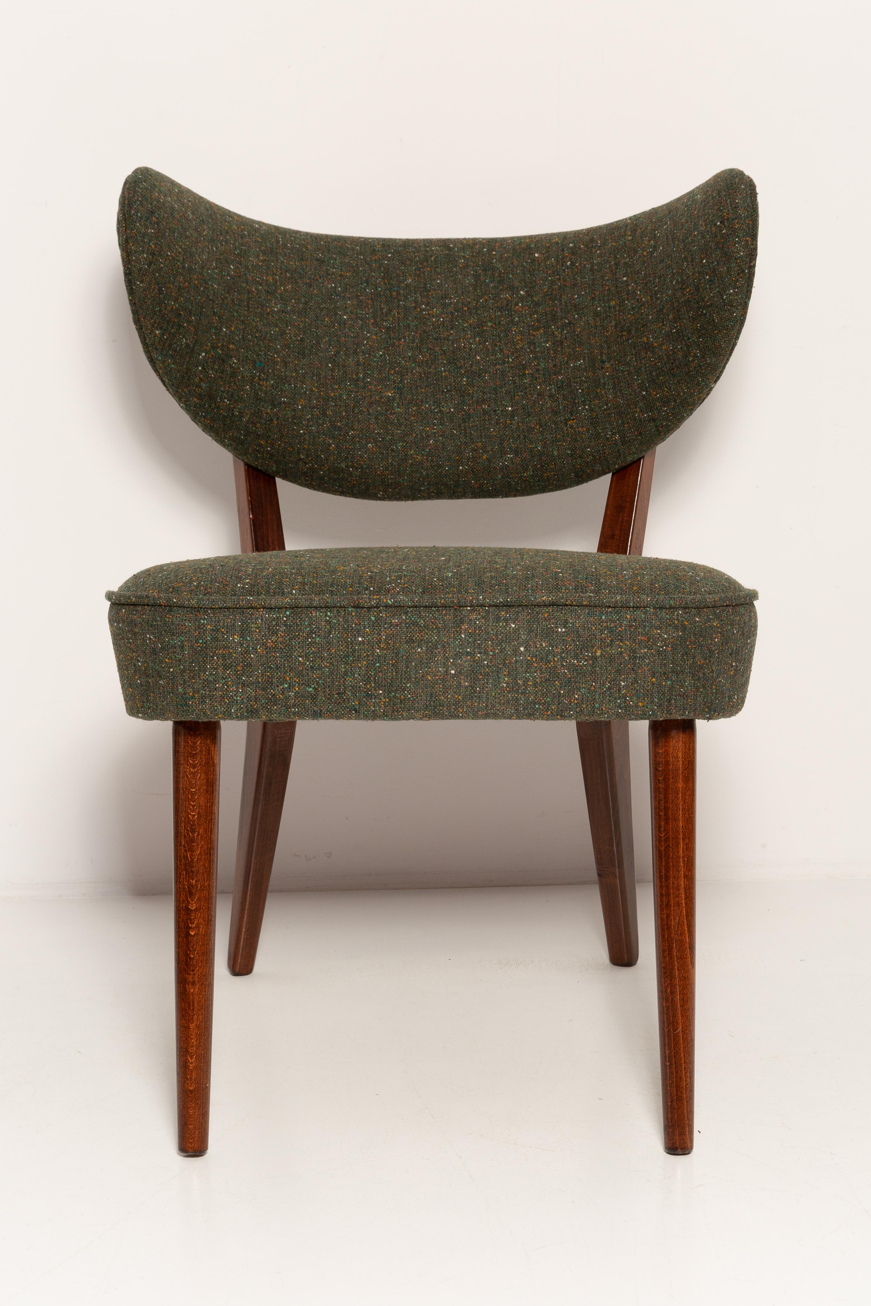 Green Wool Shell Club Chair, by Vintola Studio, Europe, Poland For Sale 4
