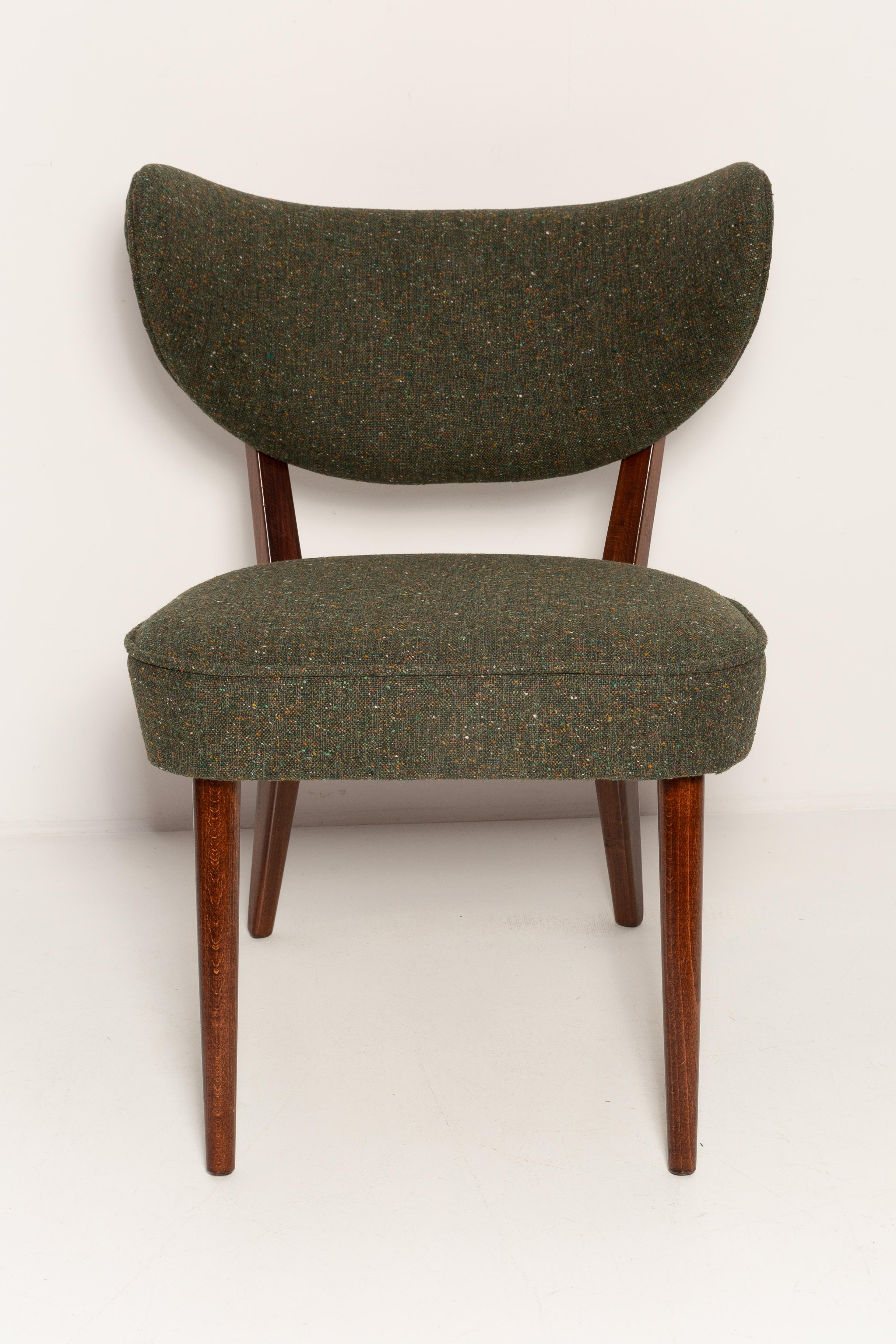 Green Wool Shell Club Chair, by Vintola Studio, Europe, Poland For Sale 5