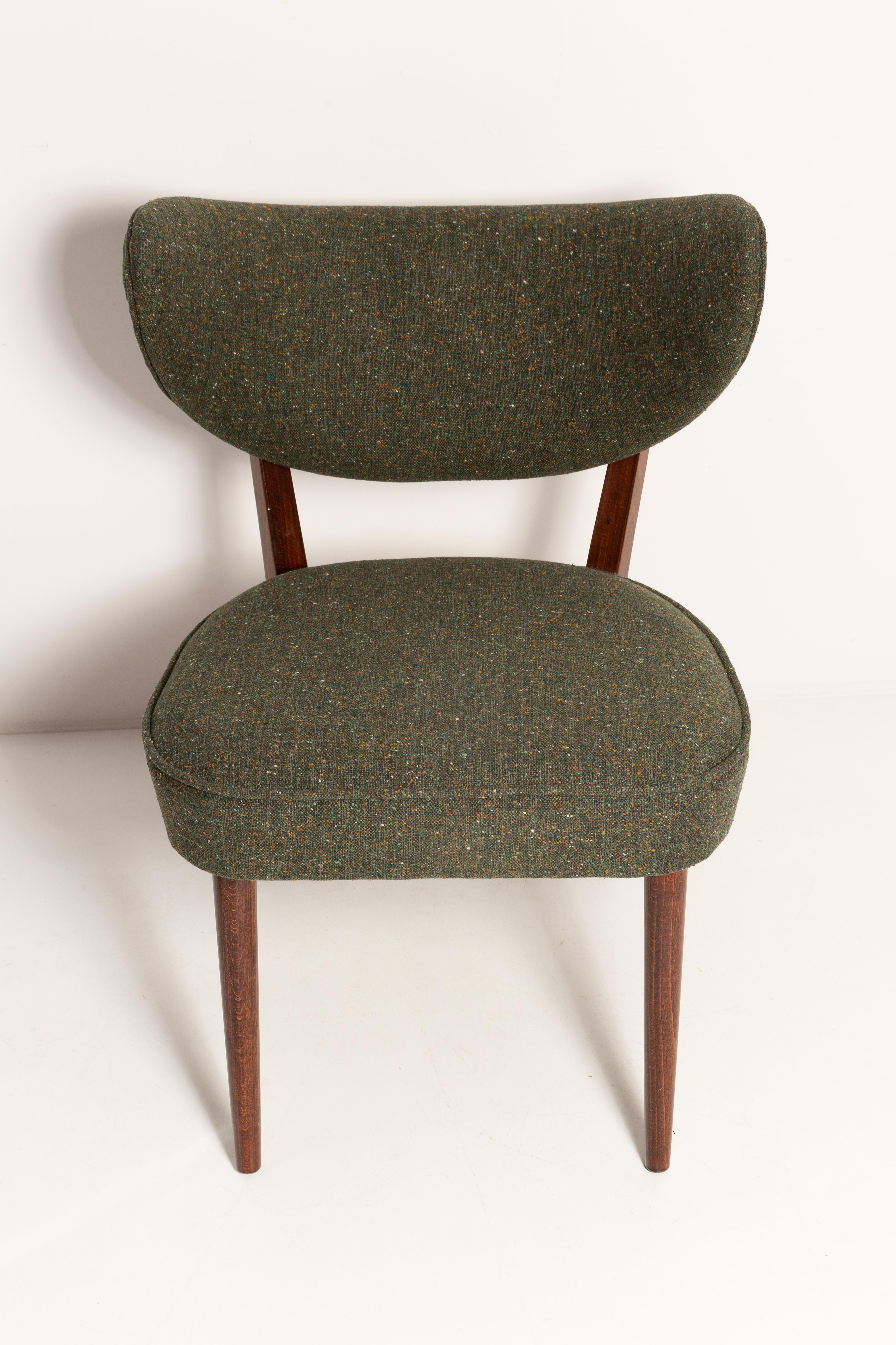 Green Wool Shell Club Chair, by Vintola Studio, Europe, Poland For Sale 6