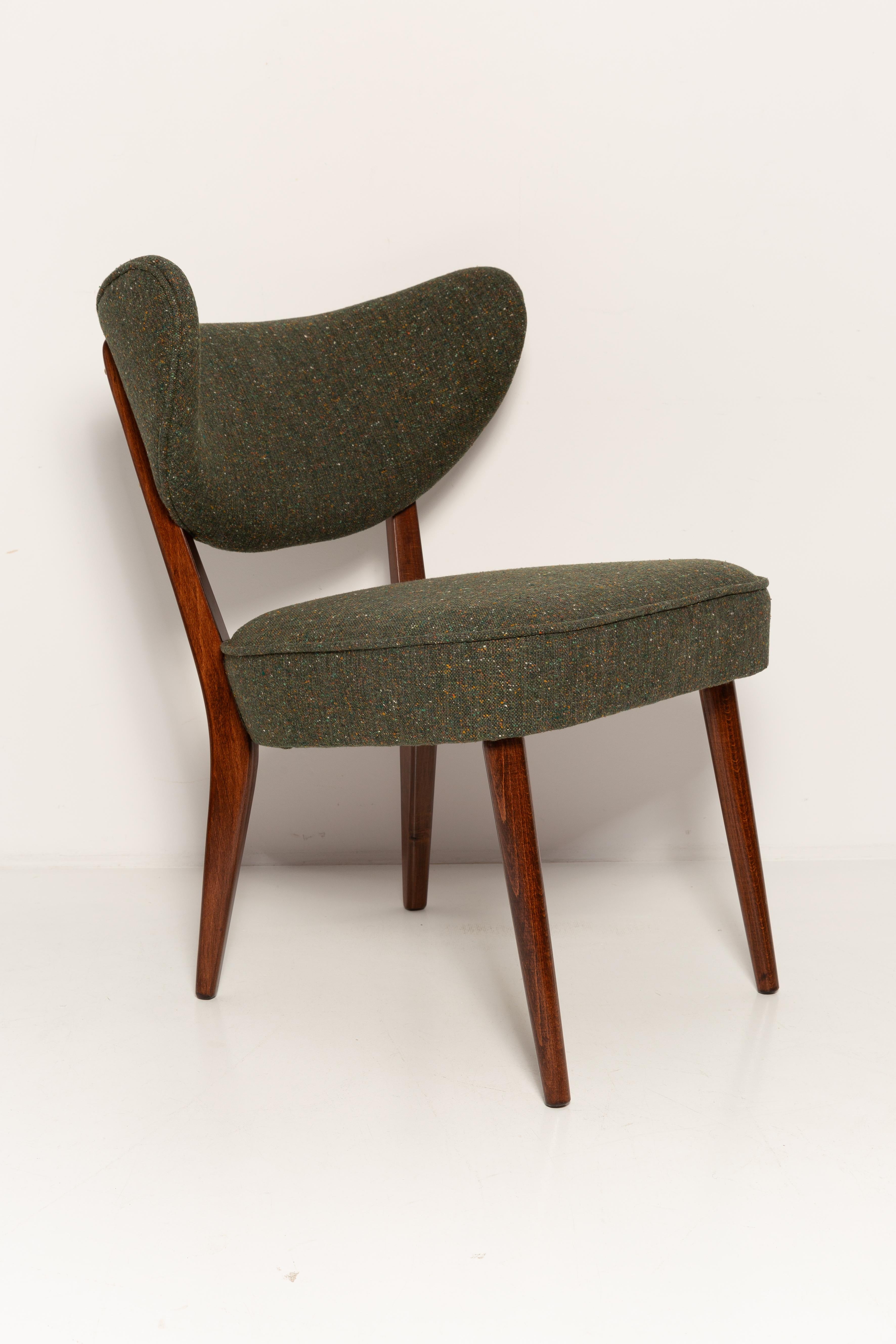 Green Wool Shell Club Chair, by Vintola Studio, Europe, Poland For Sale 1