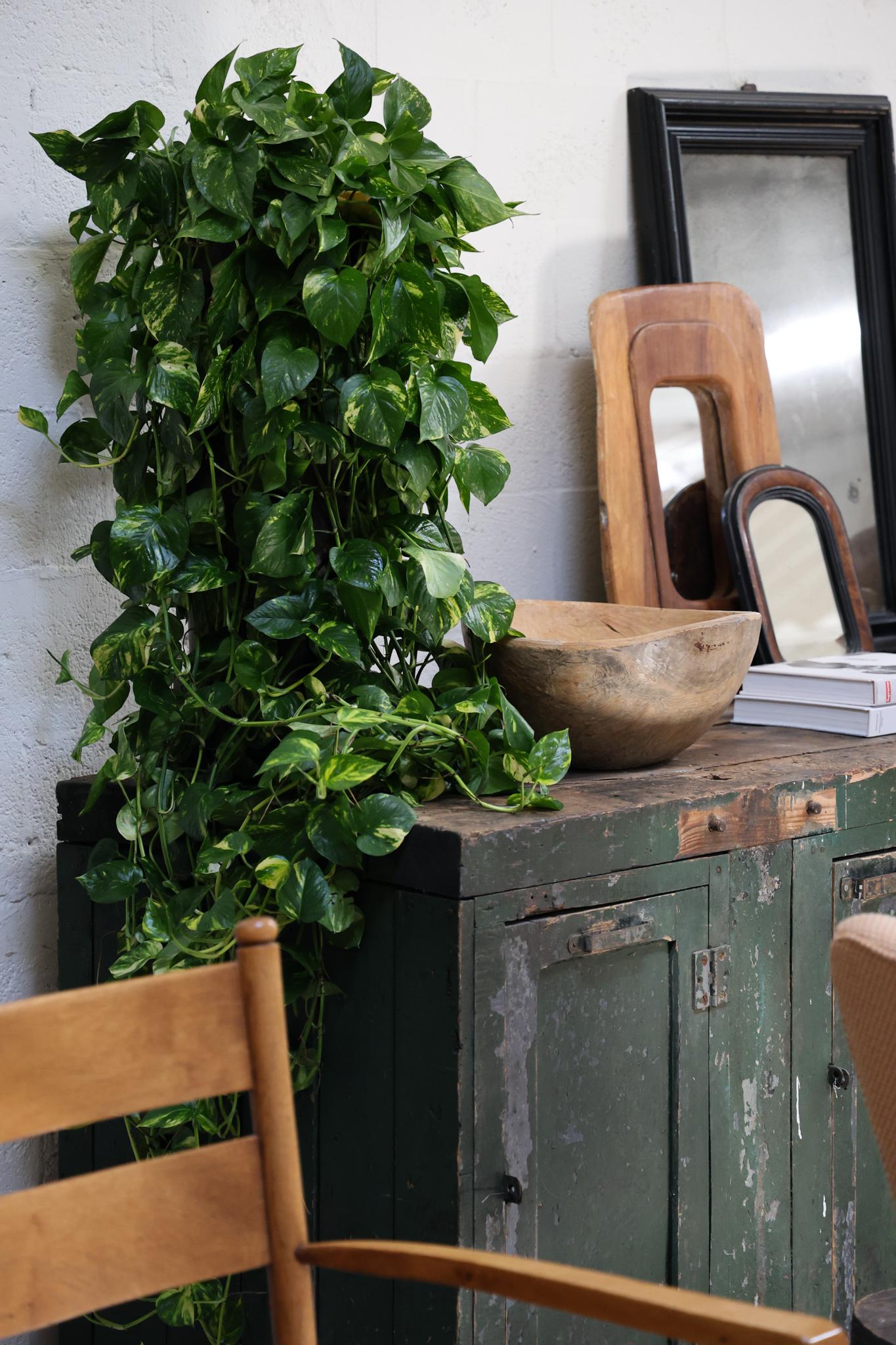 Painted Green Workshop Console For Sale