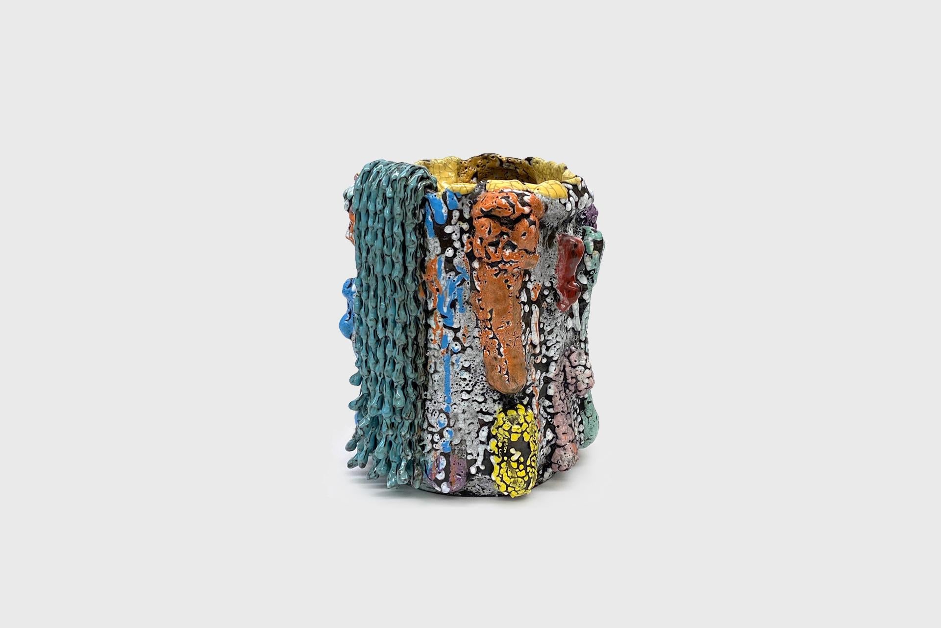 Green Yellow Lip Ceramic Vase by Vince Palacios Contemporary Clay, 2022 2