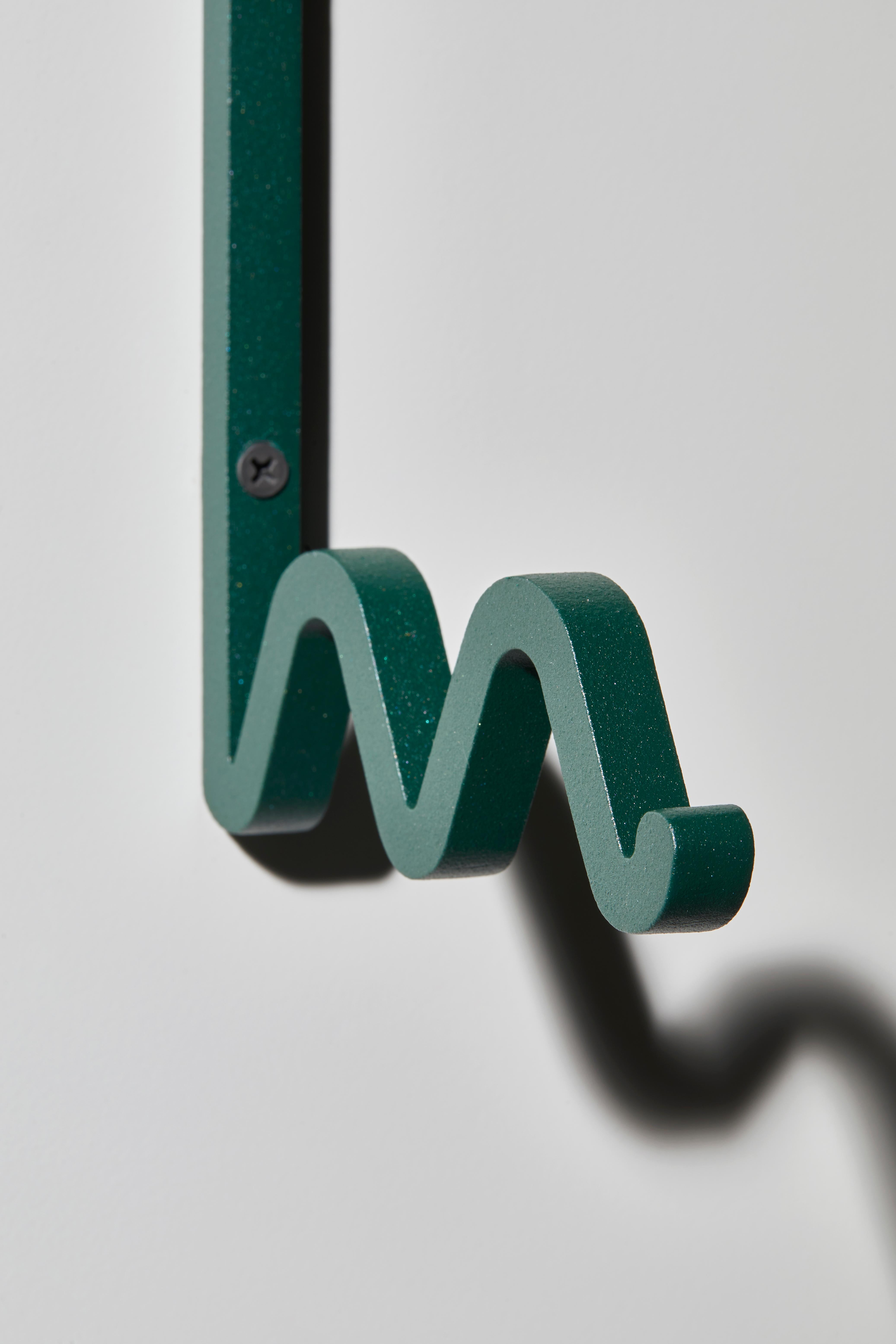 Czech Green Zag, Coat Hooks by Bling Design Studio for La Chance For Sale