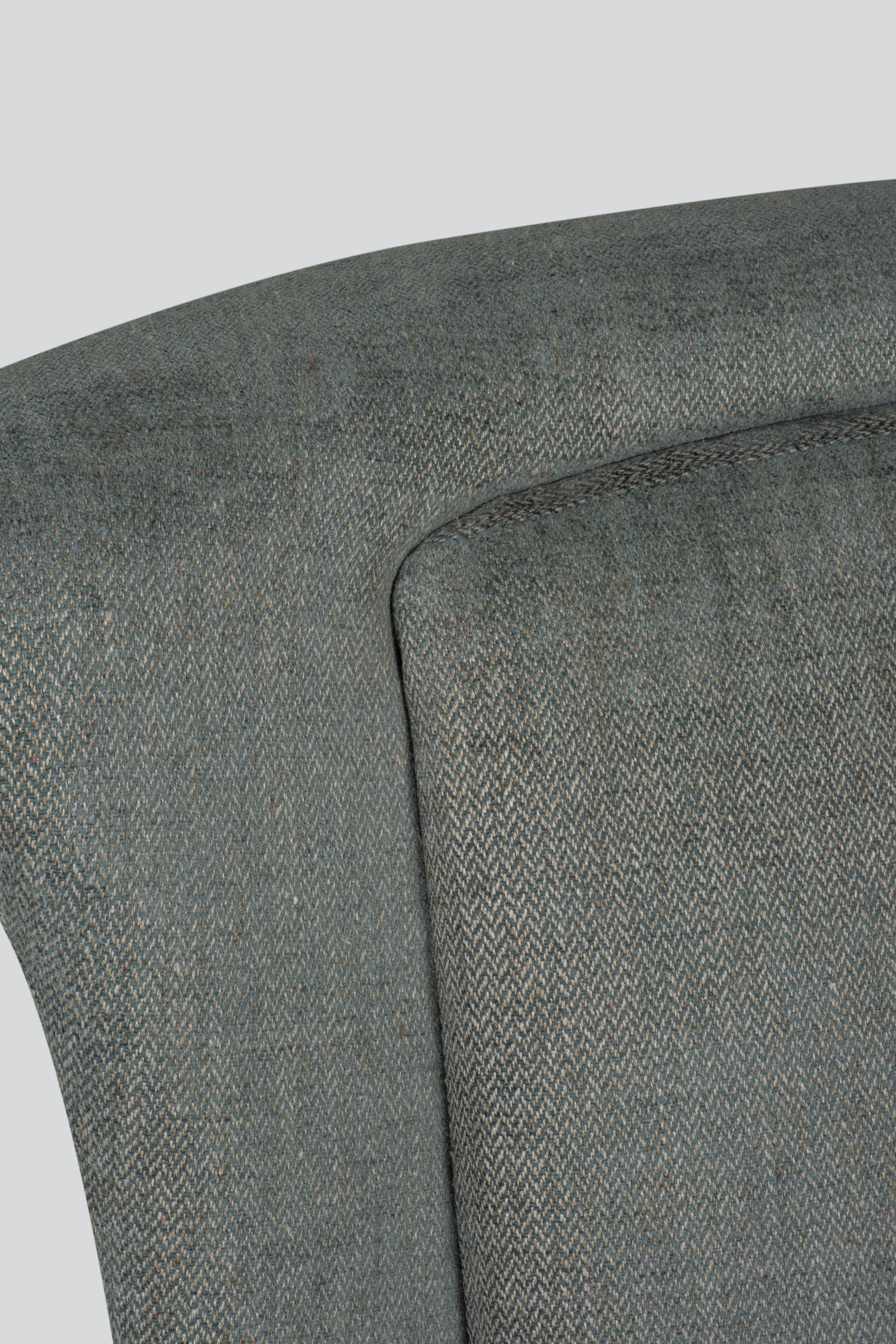 Modern Barao Lounge Chair, Blue Green Chevron, Handmade Portugal by Greenapple For Sale 3