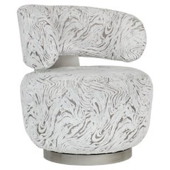 Modern Caju Armchair Lounge Chair Jacquard Velvet Handmade Portugal Greenapple