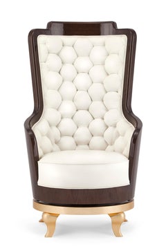 Fernando Armchair Leather American Oak Handmade Portugal Greenapple