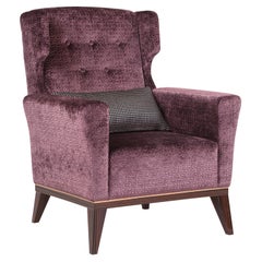 Art Deco Genebra Armchair Lounge Chair Velvet Handmade in Portugal by Greenapple