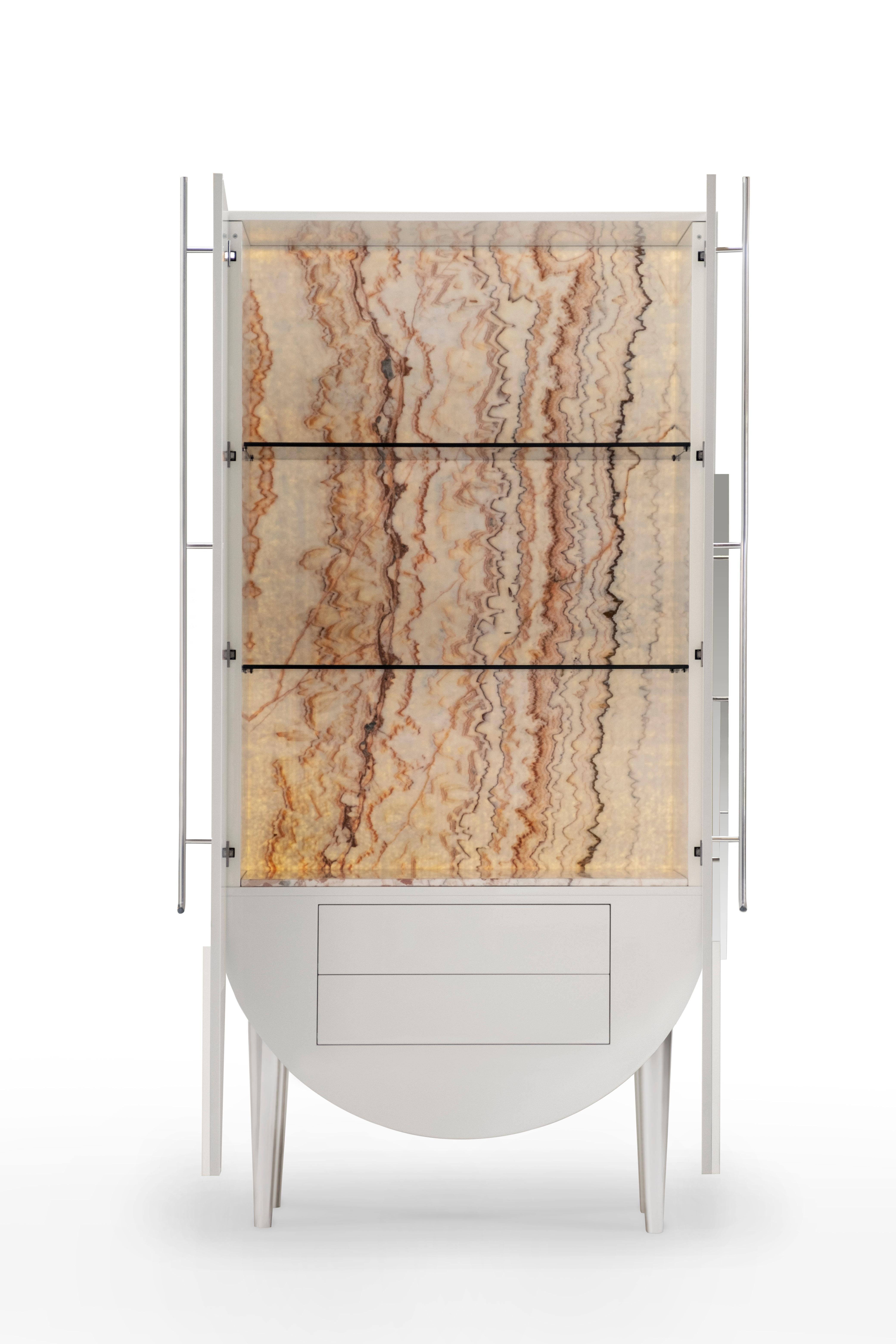 Saqris bar cabinet, Contemporary Collection, handcrafted in Portugal - Europe by Greenapple.

Designed by Rute Martins for the Contemporary Collection, the Saqris bar cabinet draws inspiration from the southernmost region of Portugal with subtle