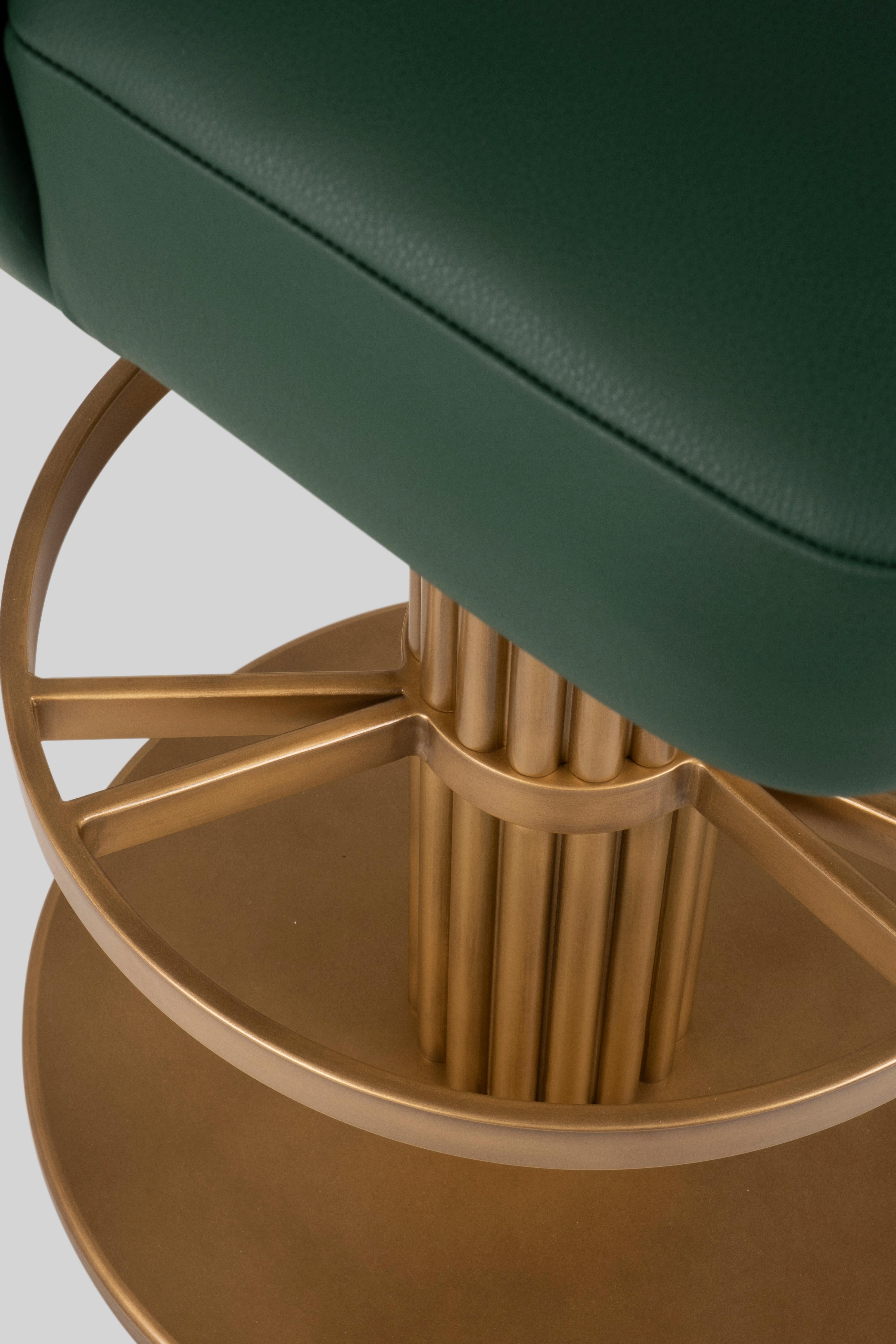 leather green bar stools