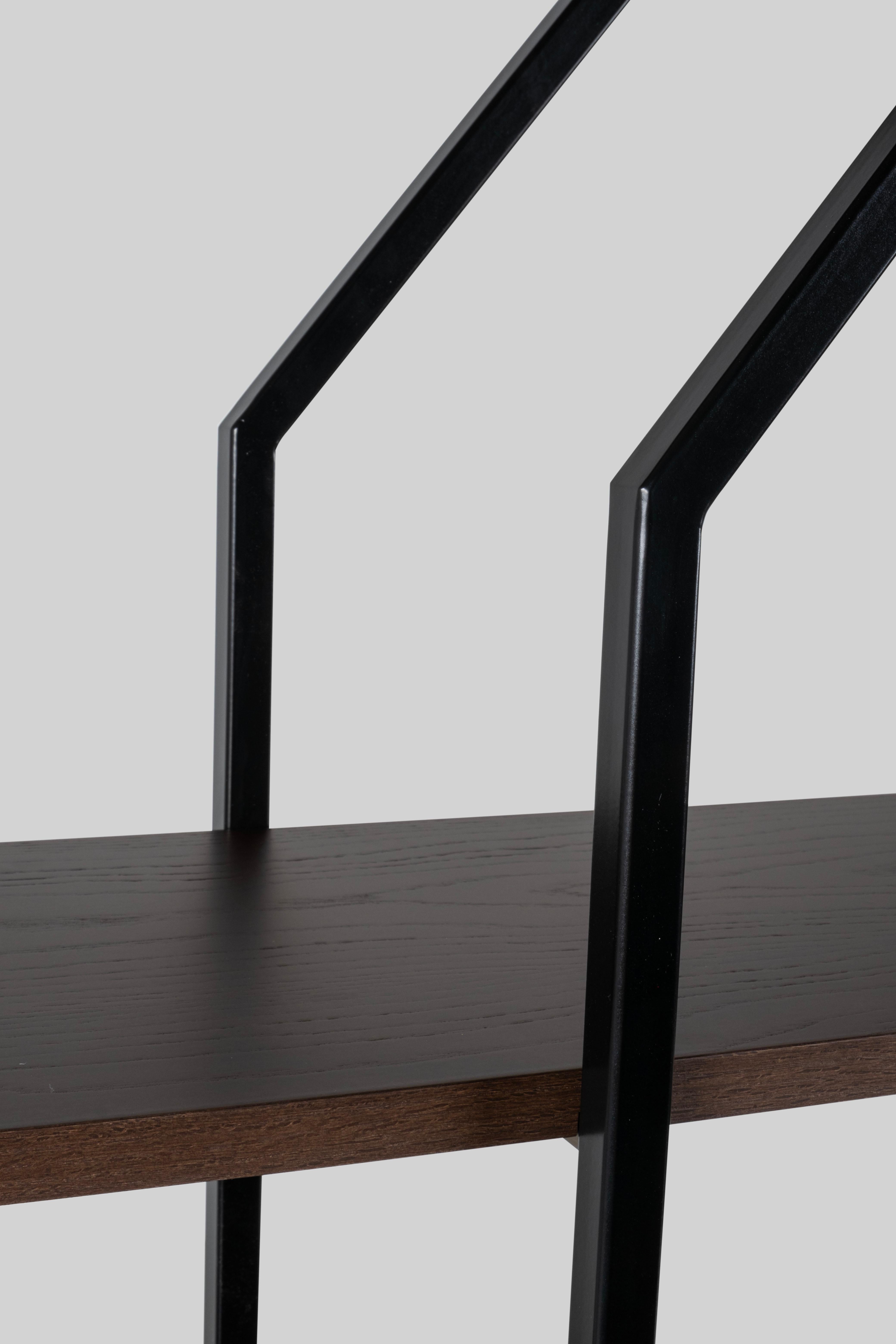 Libreria moderna Lage Set/2, ottone, radice di Oak, fatta a mano in Portogallo da Greenapple in vendita 4