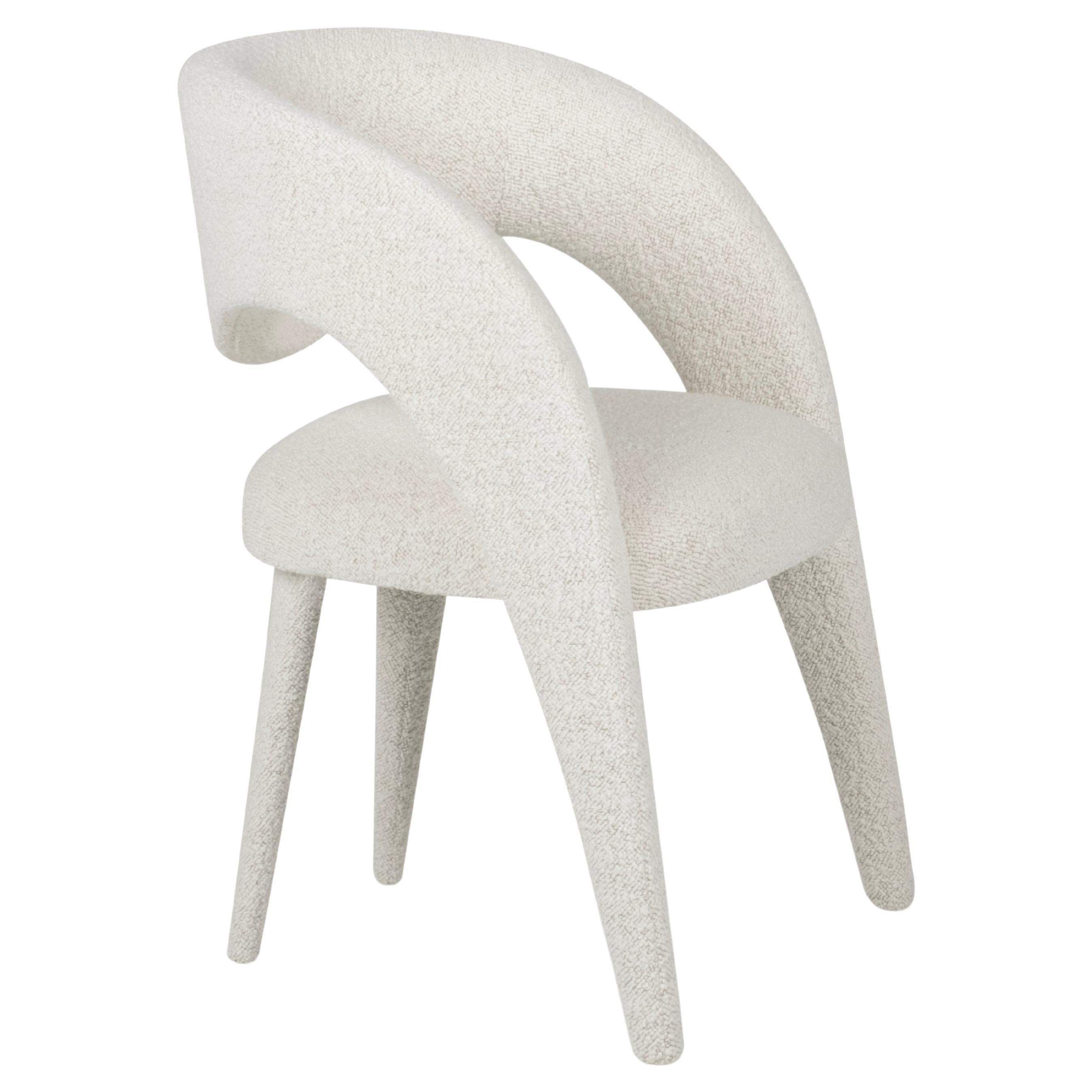 Modern Laurence Dining Chairs, DEDAR Bouclé, Handmade in Portugal by Greenapple For Sale