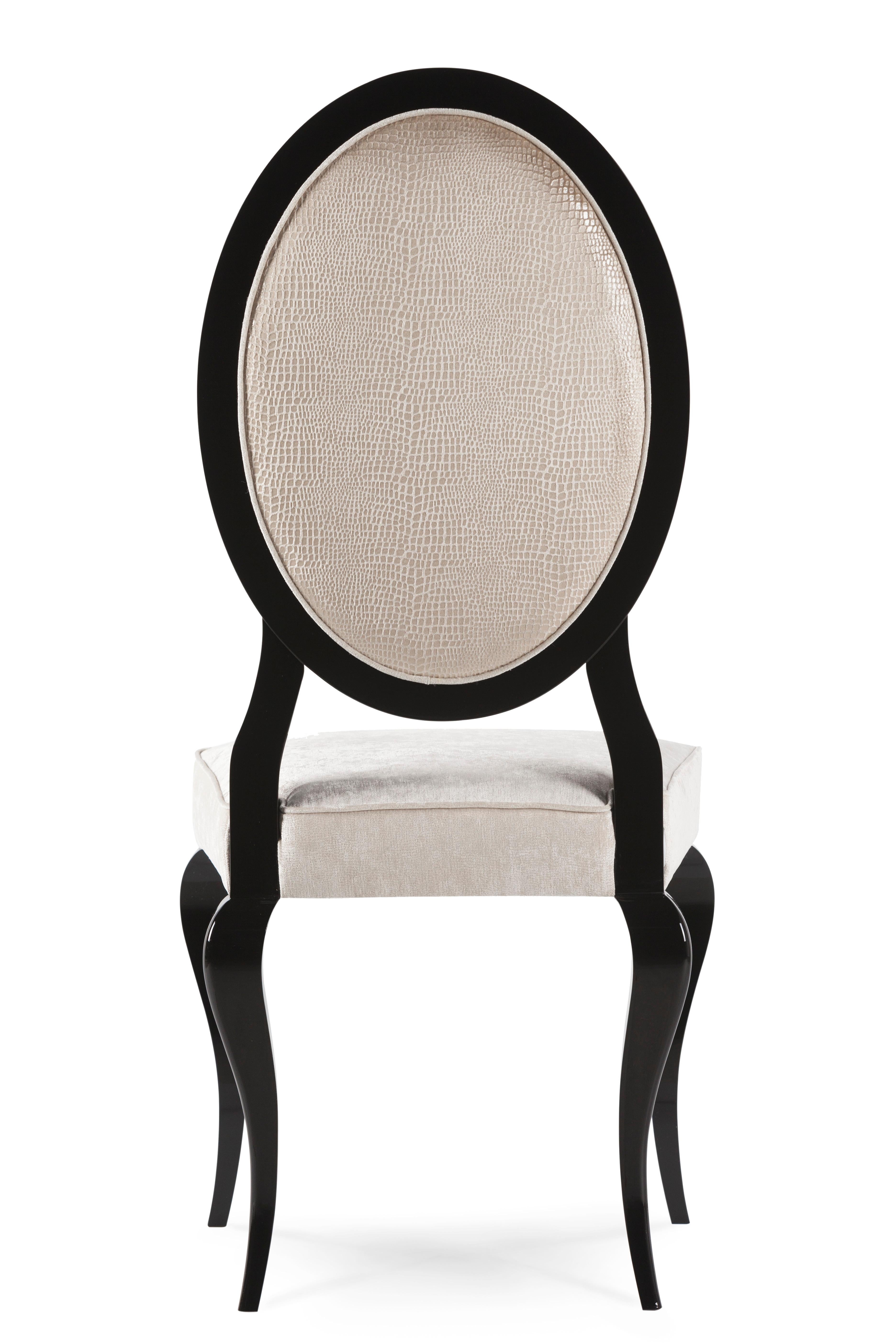 Leather Dining Chairs Nicole Upholstered Beige Velvet Handmade Portugal Greenapple For Sale