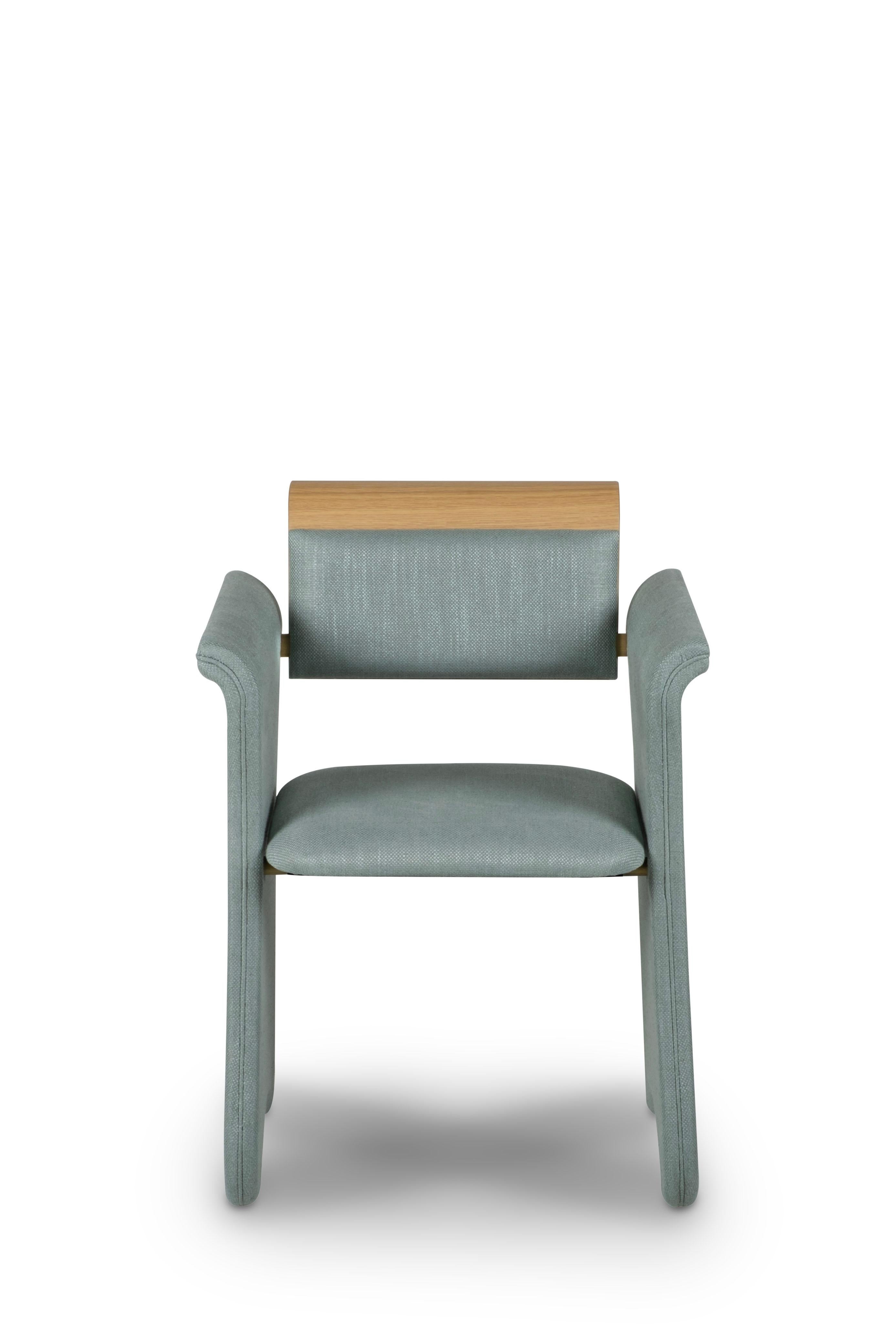 Chaises de bureau modernes et intemporelles, en coton et lin, faites à la main au Portugal par Greenapple en vente 2