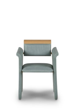 Mid-Century Modern Timeless Dining Chair, Cotton-Linen, Handmade by Greenapple