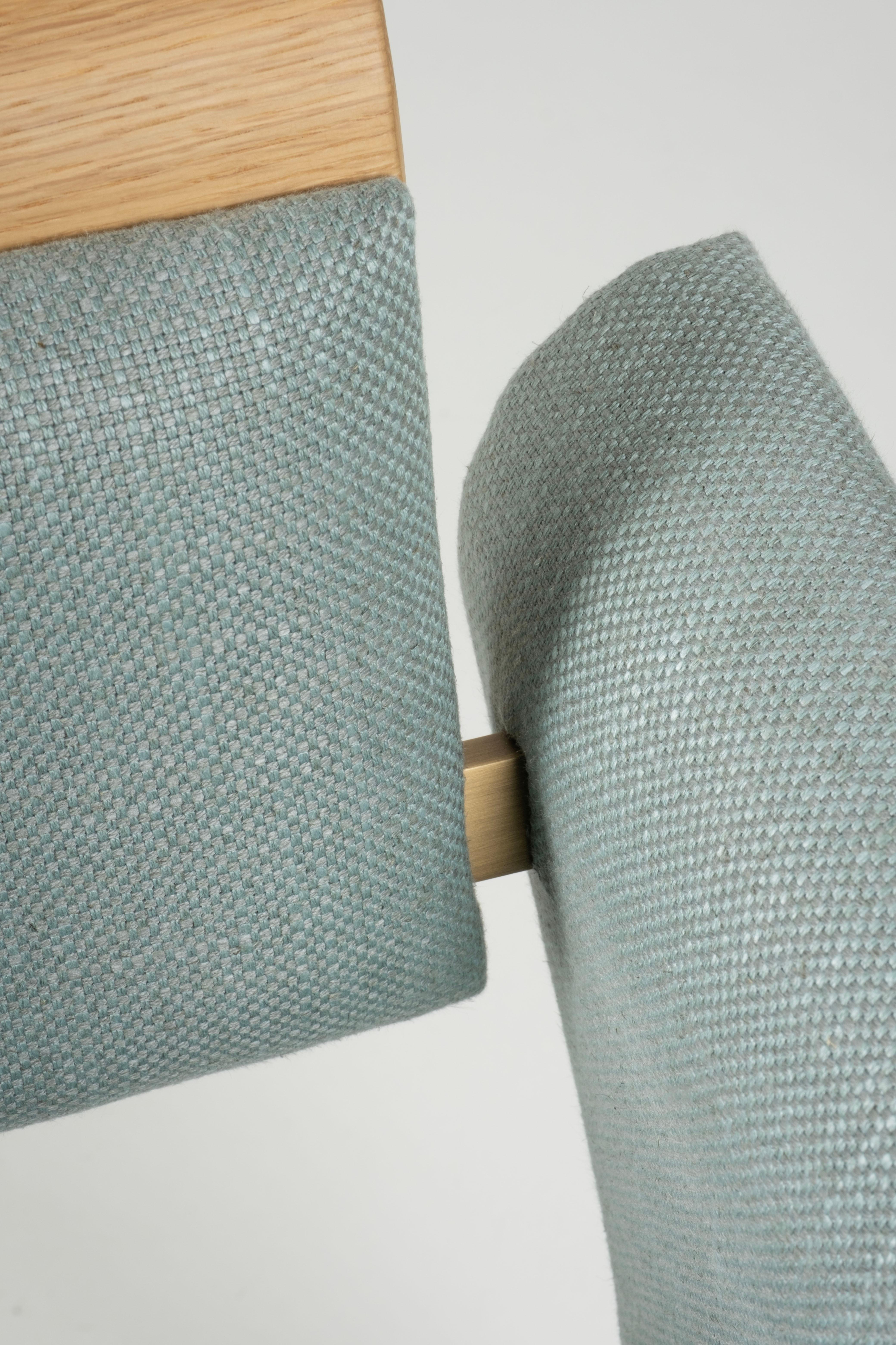 Chaises de bureau modernes et intemporelles, en coton et lin, faites à la main au Portugal par Greenapple en vente 5