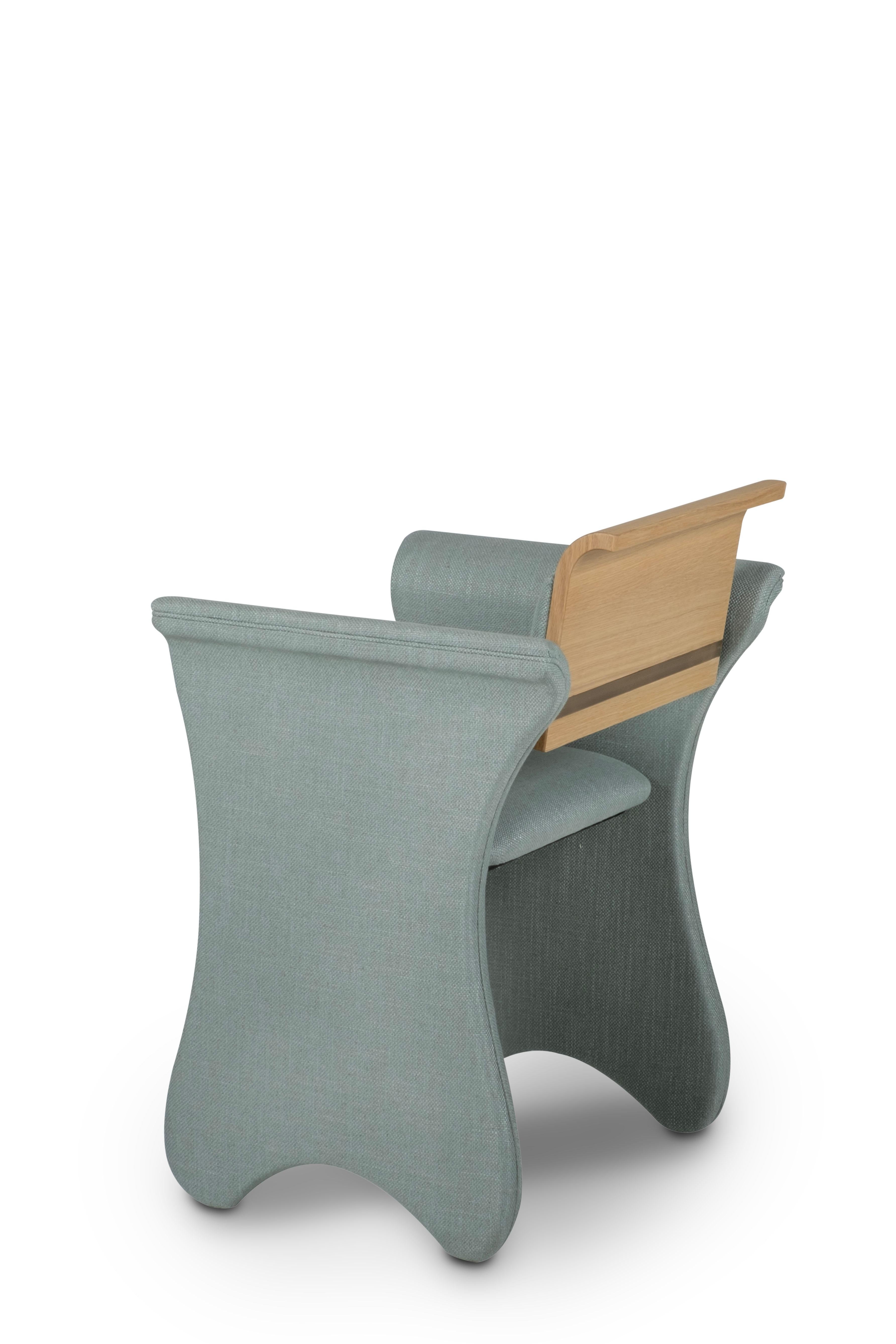 Chaises de bureau modernes et intemporelles, en coton et lin, faites à la main au Portugal par Greenapple en vente 1
