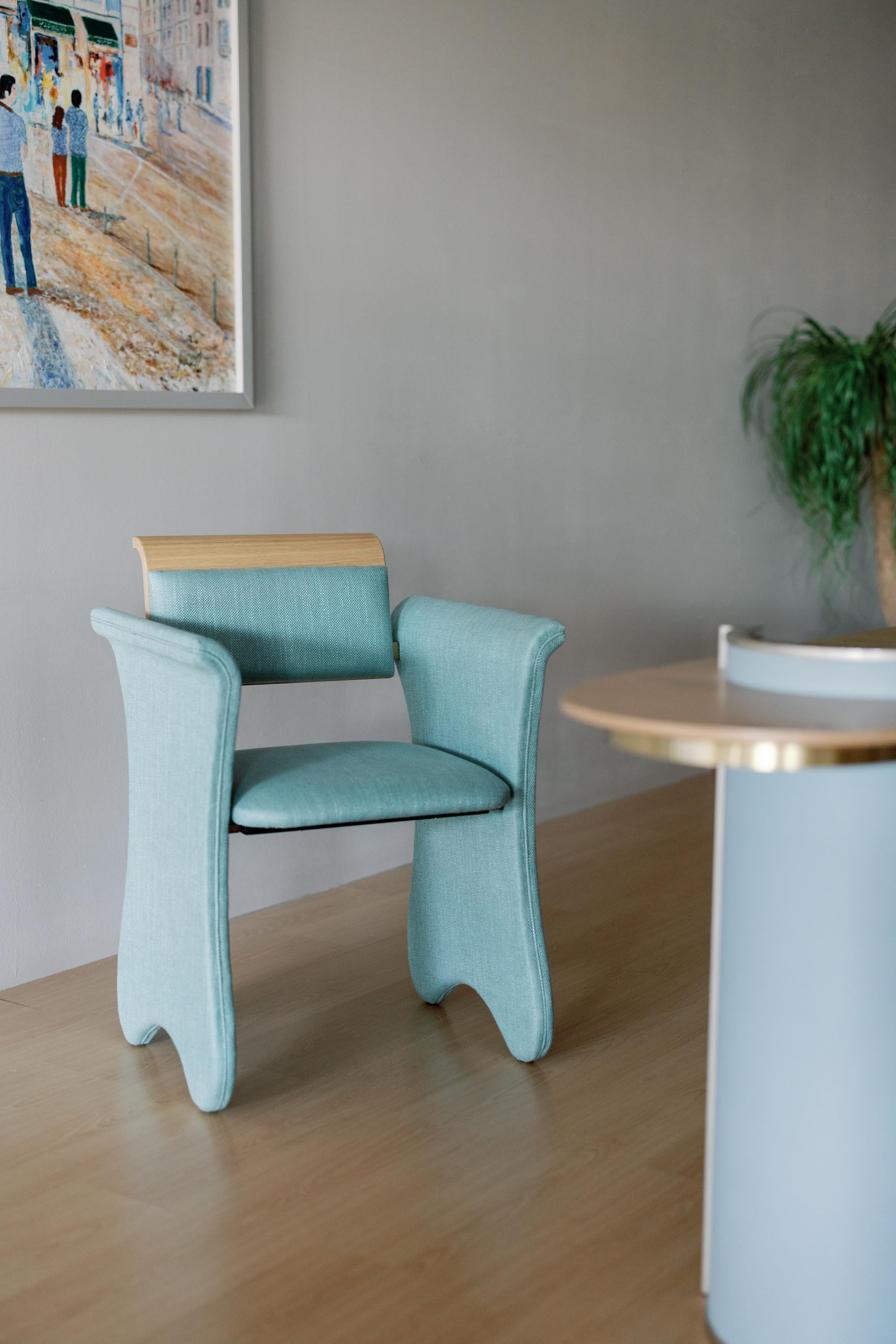Moderne Chaises de bureau modernes et intemporelles, en coton et lin, faites à la main au Portugal par Greenapple en vente