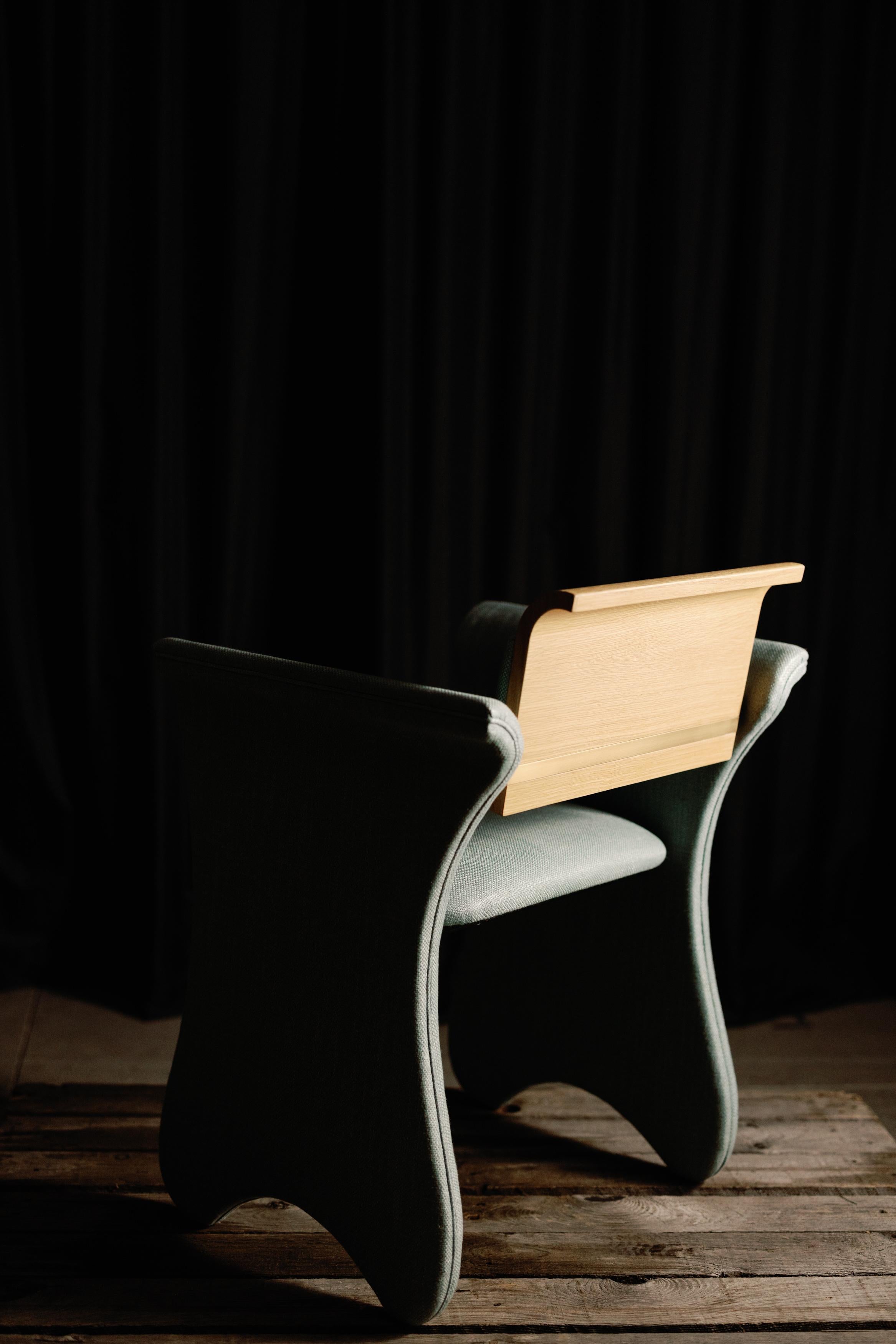 Fait main Chaises de bureau modernes et intemporelles, en coton et lin, faites à la main au Portugal par Greenapple en vente
