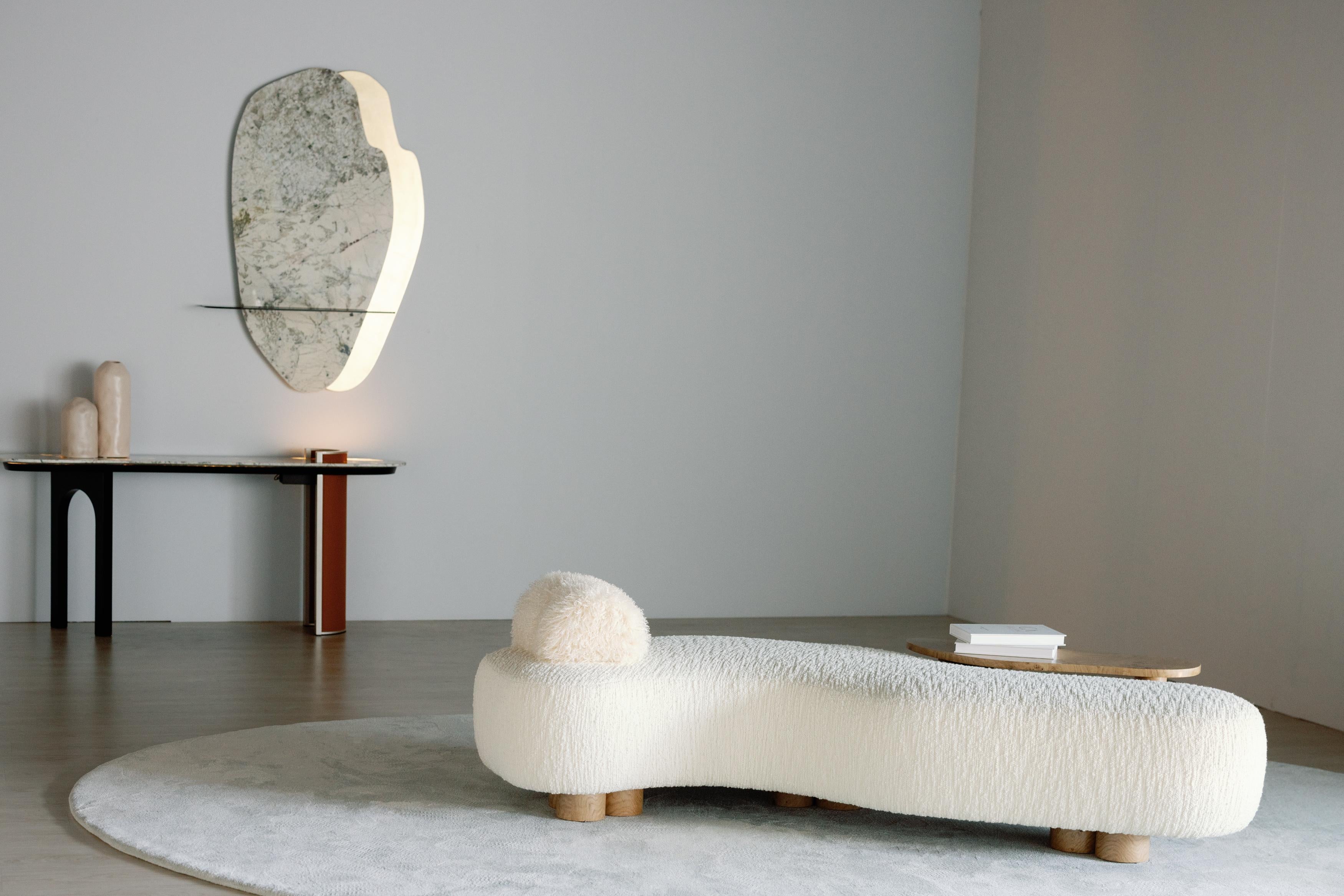 Moderne Lit de jour Modernity Minho, Dedar Bouclé, Oak Roots, Handmade in Portugal by Greenapple en vente