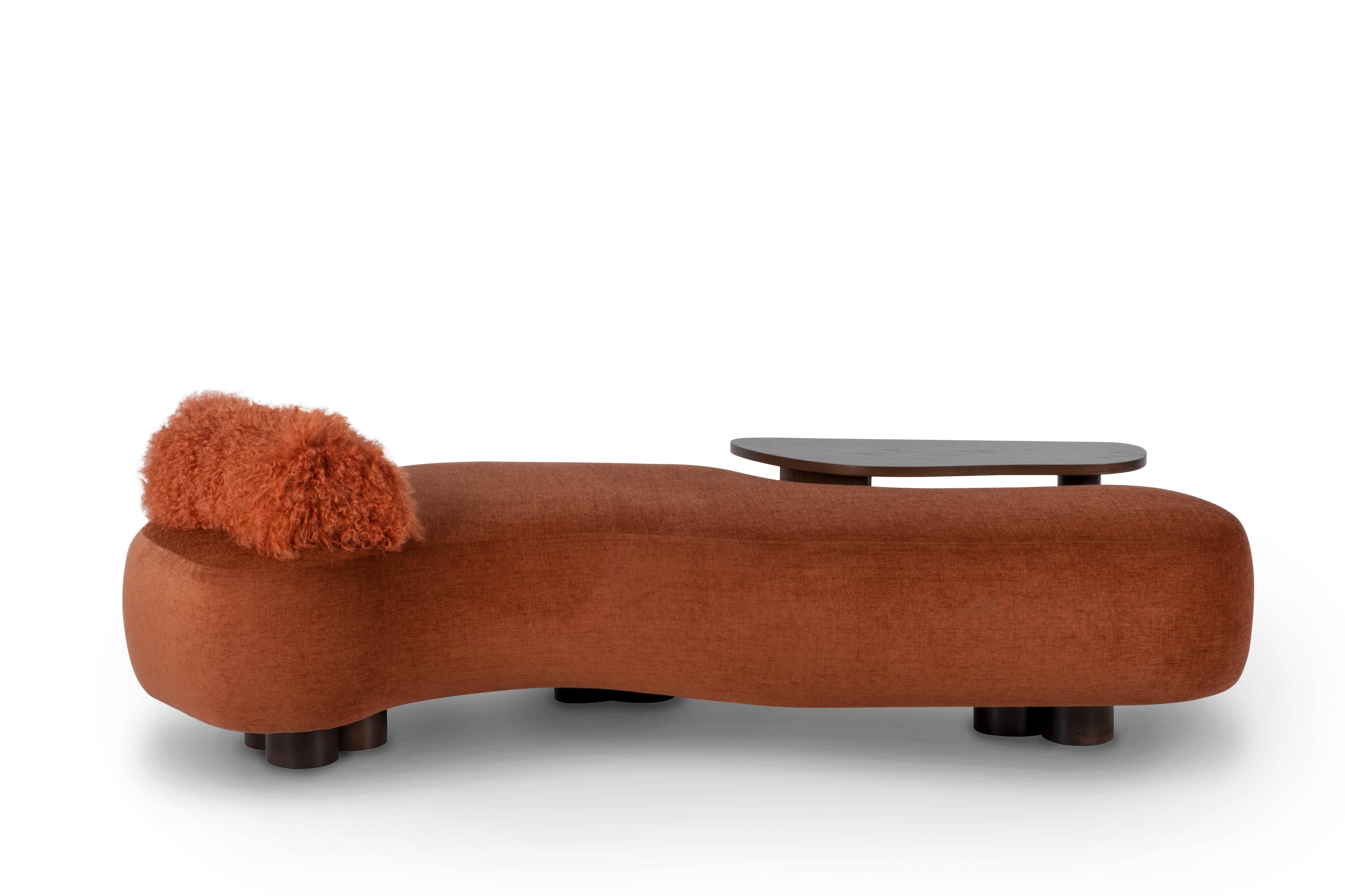 Minho Day Bed, Contemporary Collection, Handcrafted in Portugal - Europe by Greenapple.

Designed by Rute Martins for the Contemporary Collection, the Minho day bed with a wooden side table is a modern interpretation of the traditional furniture