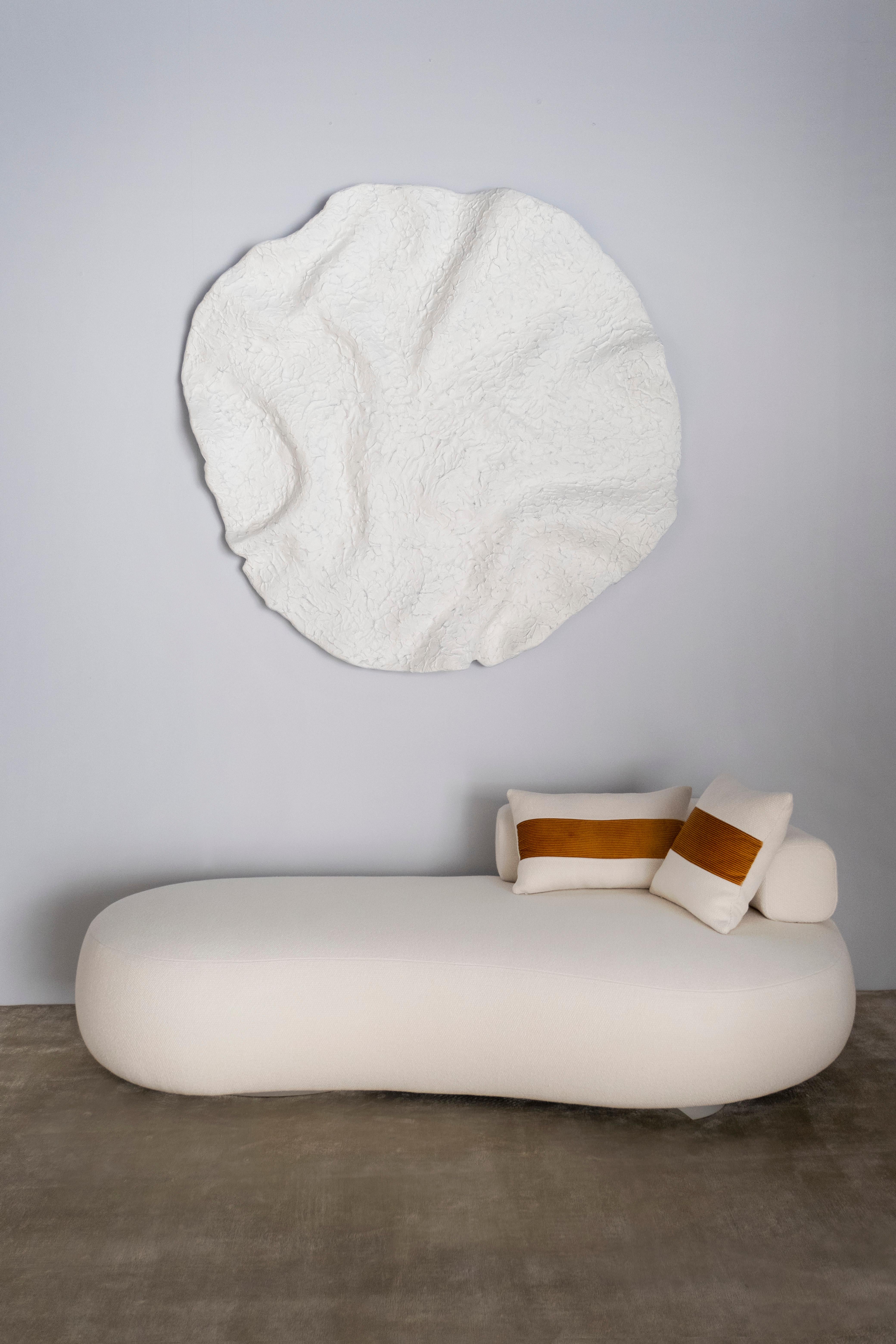 Modernes Tagesbett für Zwillinge, Bouclé aus beiger Wolle, handgefertigt in Portugal von Greenapple (Portugiesisch) im Angebot