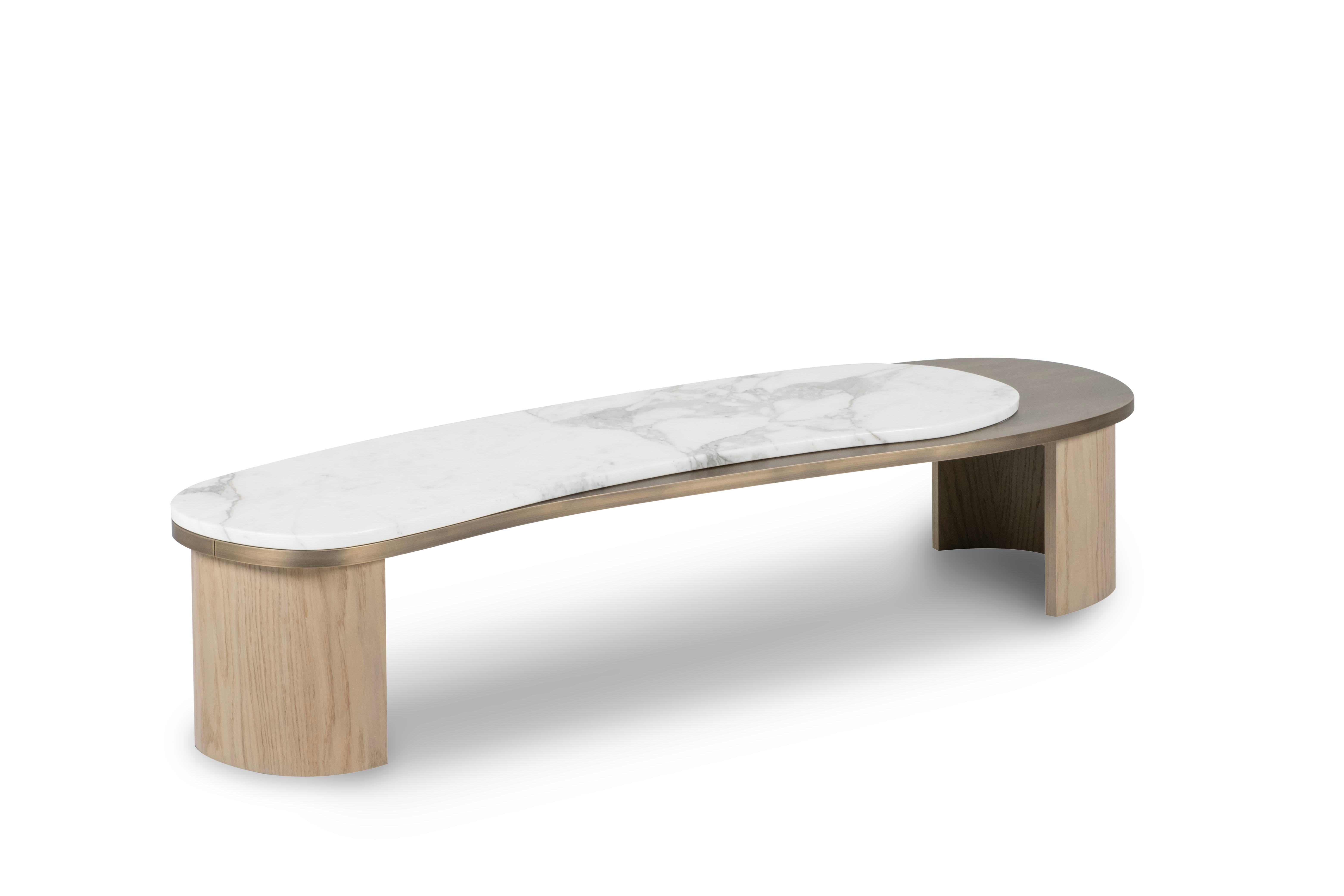 Modern Armona Coffee Table, Calacatta Marble, Handmade in Portugal by Greenapple In New Condition For Sale In Lisboa, PT