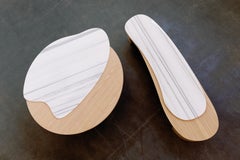 Organic Modern Armona Marble Coffee Table, Lasa Marble, Handmade by Greenapple