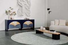 Mesa de centro moderna Armona, latón ónix, hecha a mano en Portugal por Greenapple