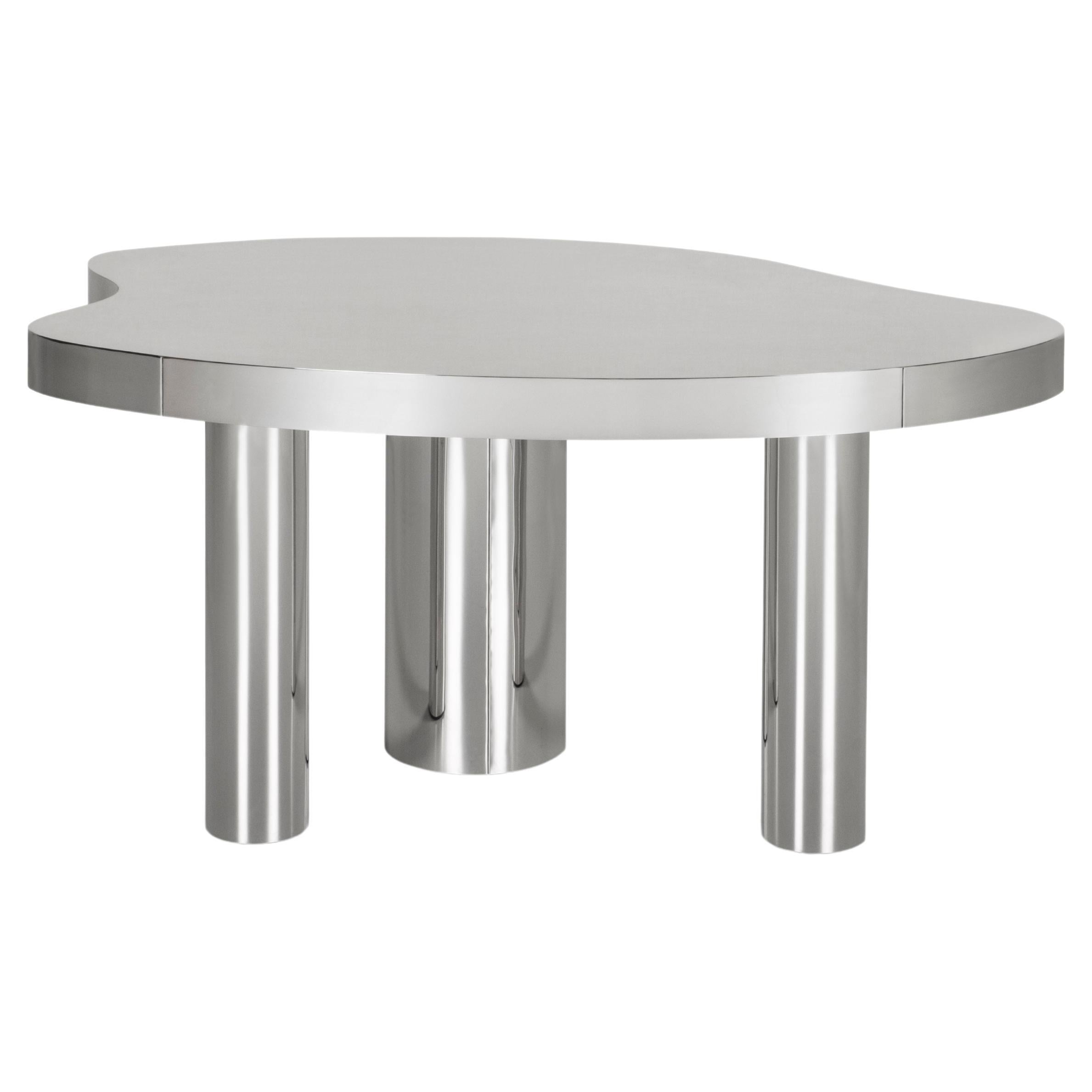 Modern Bordeira Coffee Table, Stainless Steel, Handmade Portugal by Greenapple For Sale