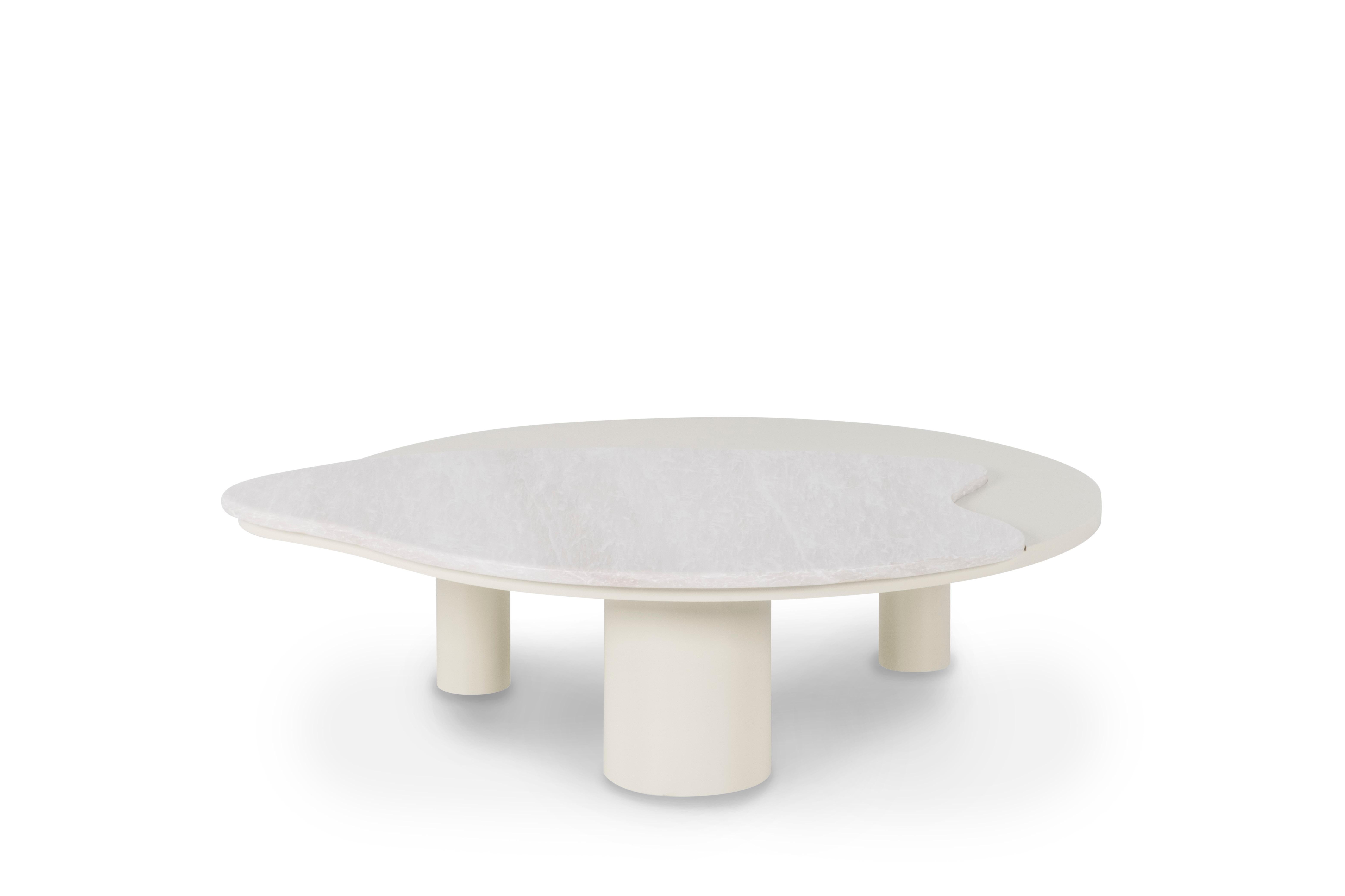 table basse organique marbre