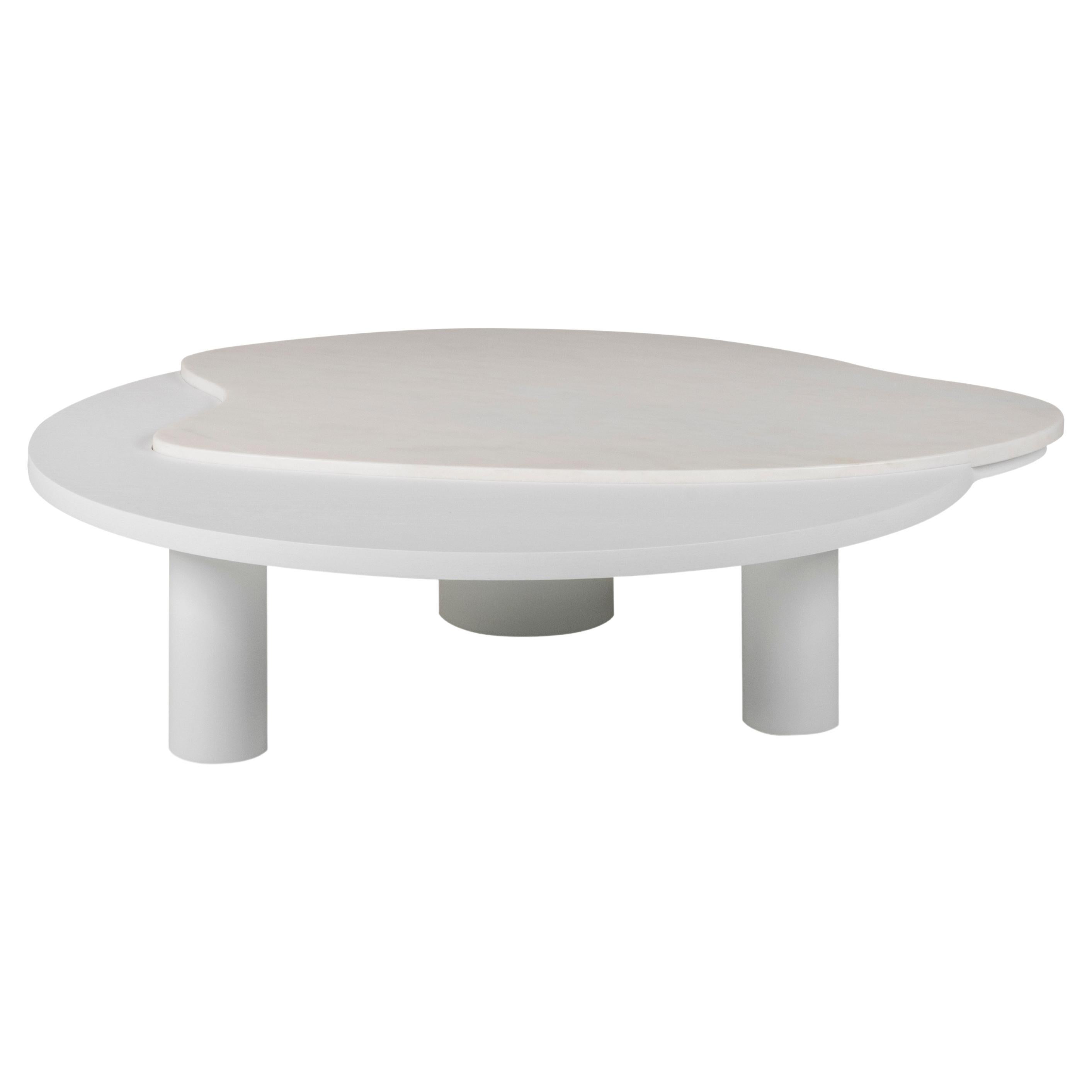 Portuguese Organic Modern Bordeira Coffee Table, Marble, Handmade in Portugal by Greenapple For Sale