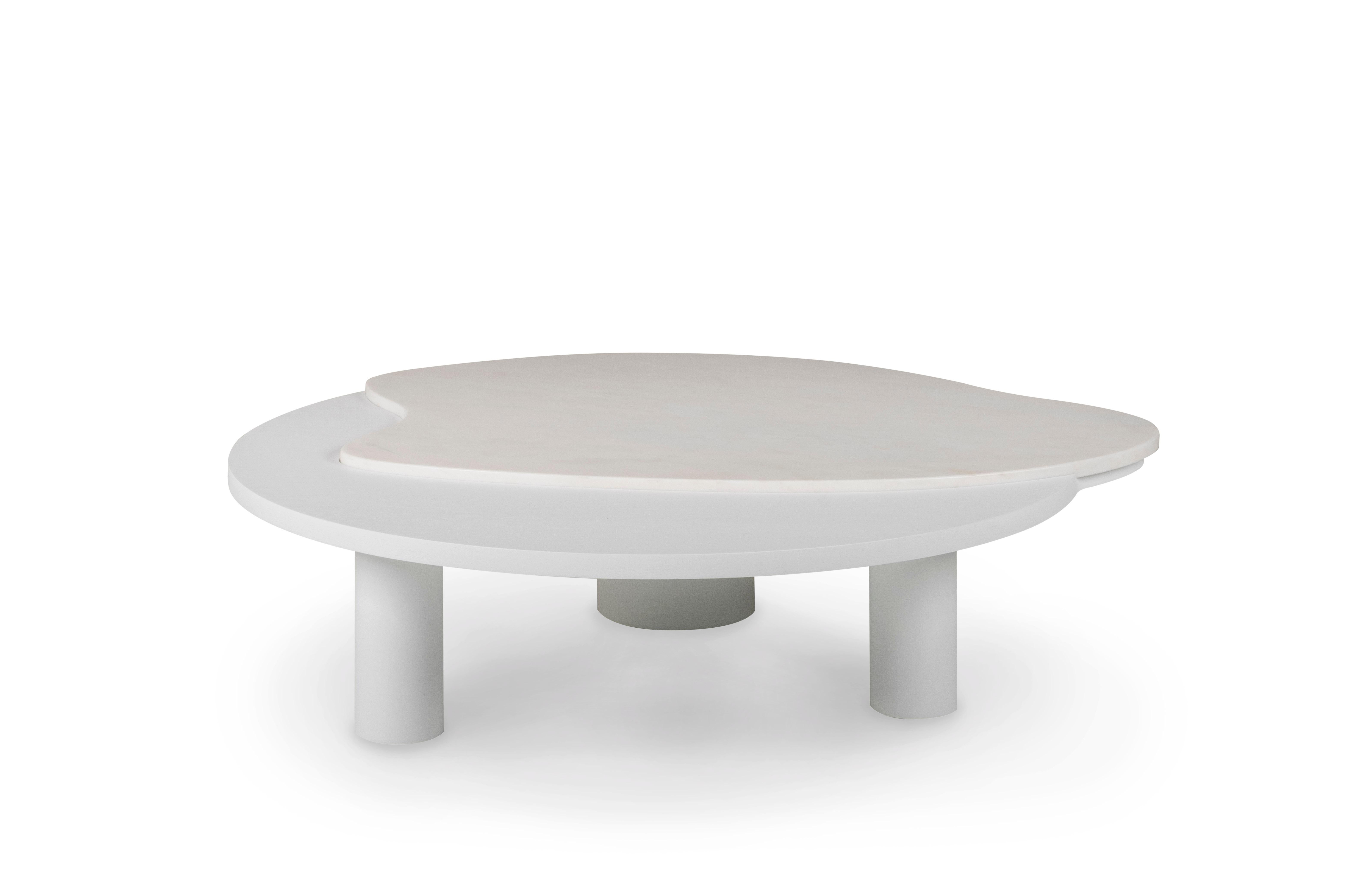 Contemporary Organic Modern Bordeira Coffee Table, Marble, Handmade in Portugal by Greenapple For Sale