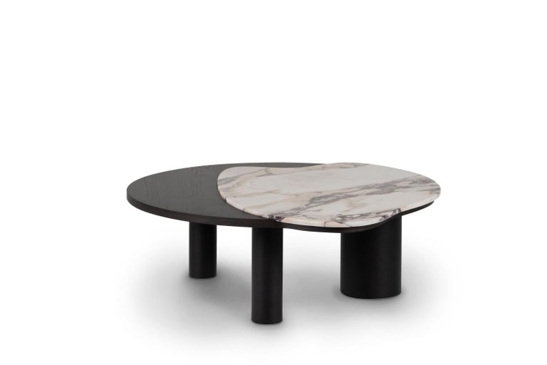 Hand-Crafted Greenapple Coffee Table, Bordeira Coffee Table, Marble Top, Handmade in Portugal For Sale