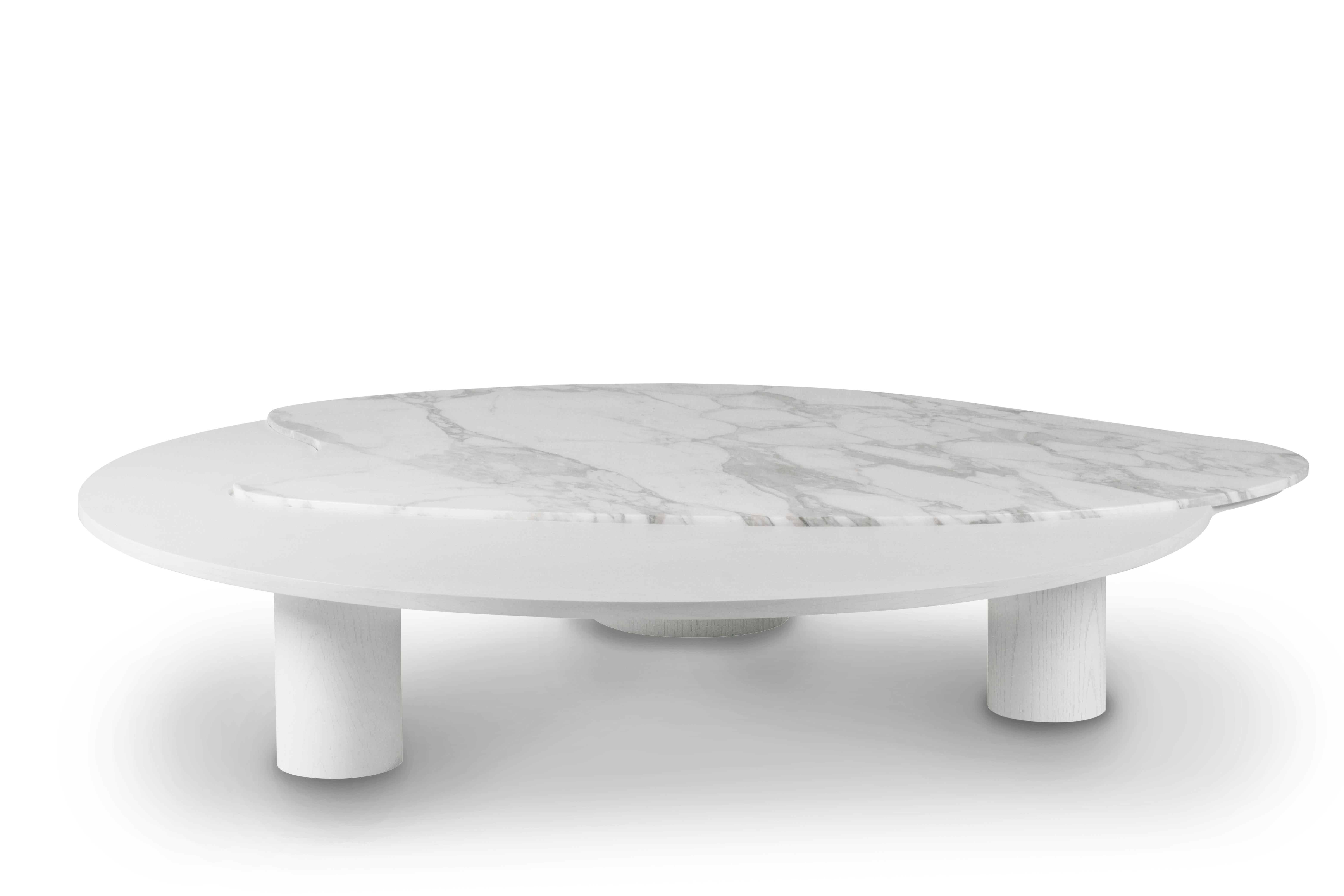 Tacheté Tables basses Bordeira, marbre Calacatta, fabriquées à la main au Portugal par Greenapple en vente