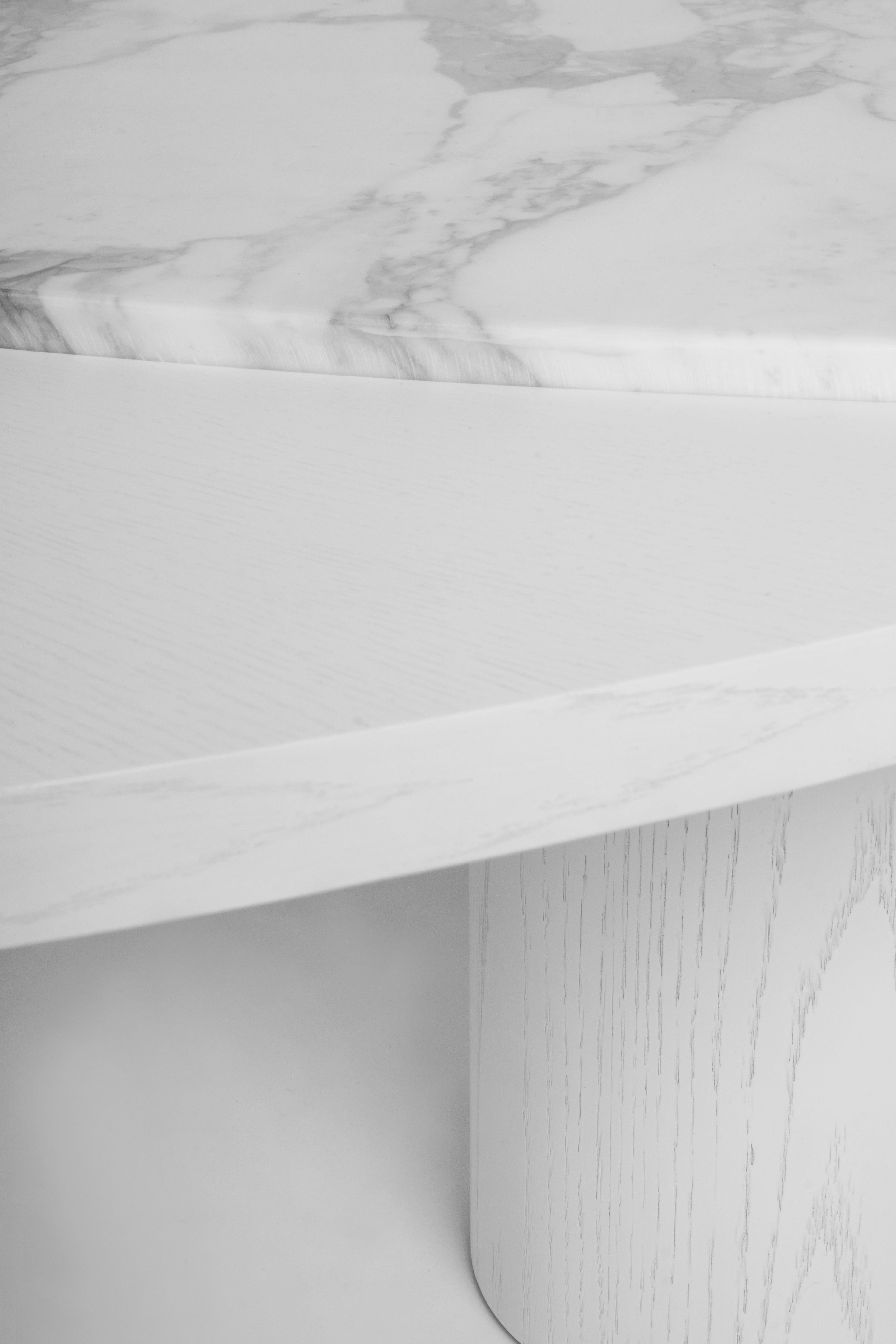Tables basses Bordeira, marbre Calacatta, fabriquées à la main au Portugal par Greenapple en vente 2