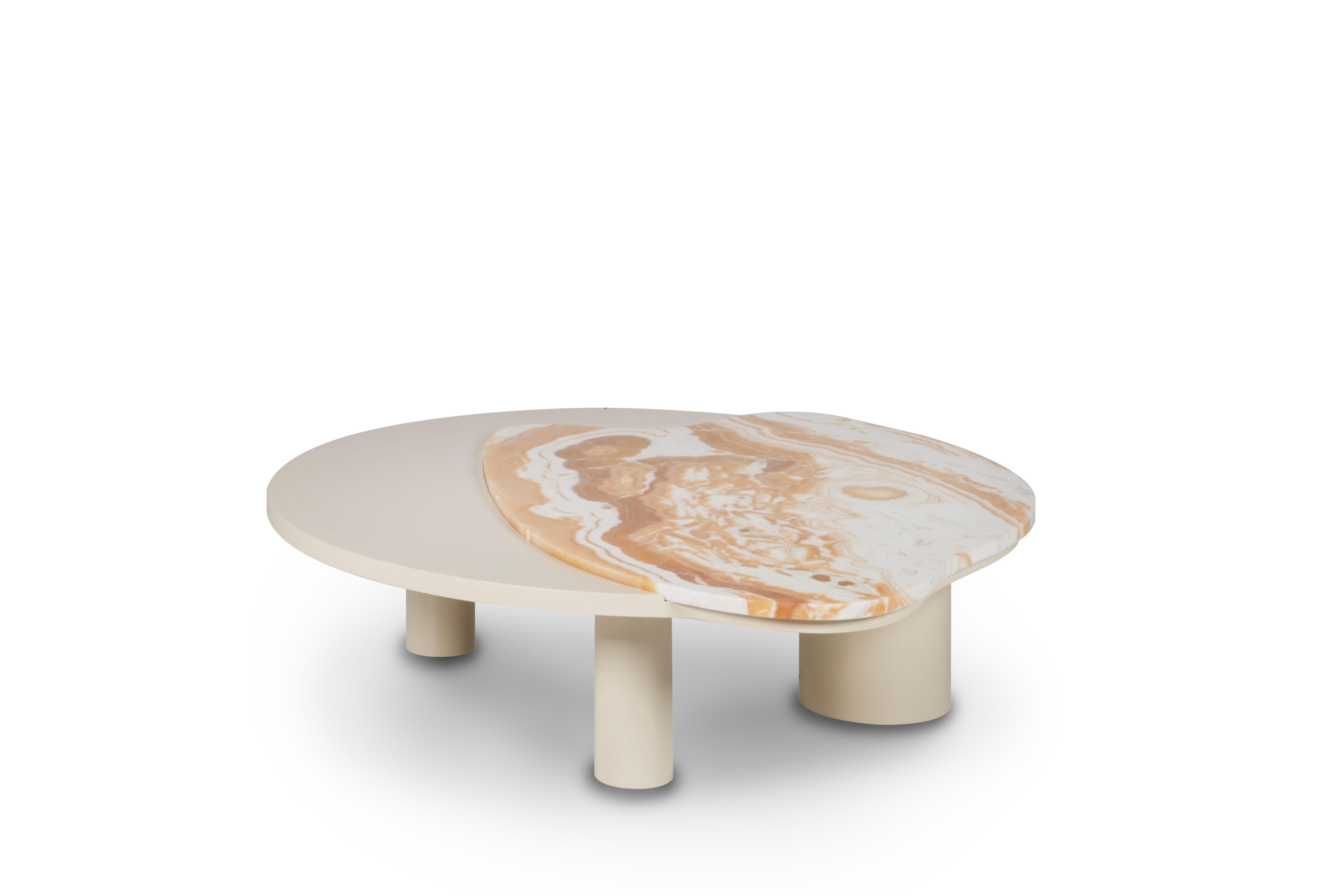 Portuguese Organic Modern Bordeira Coffee Table, Onyx, Handmade in Portugal by Greenapple   For Sale
