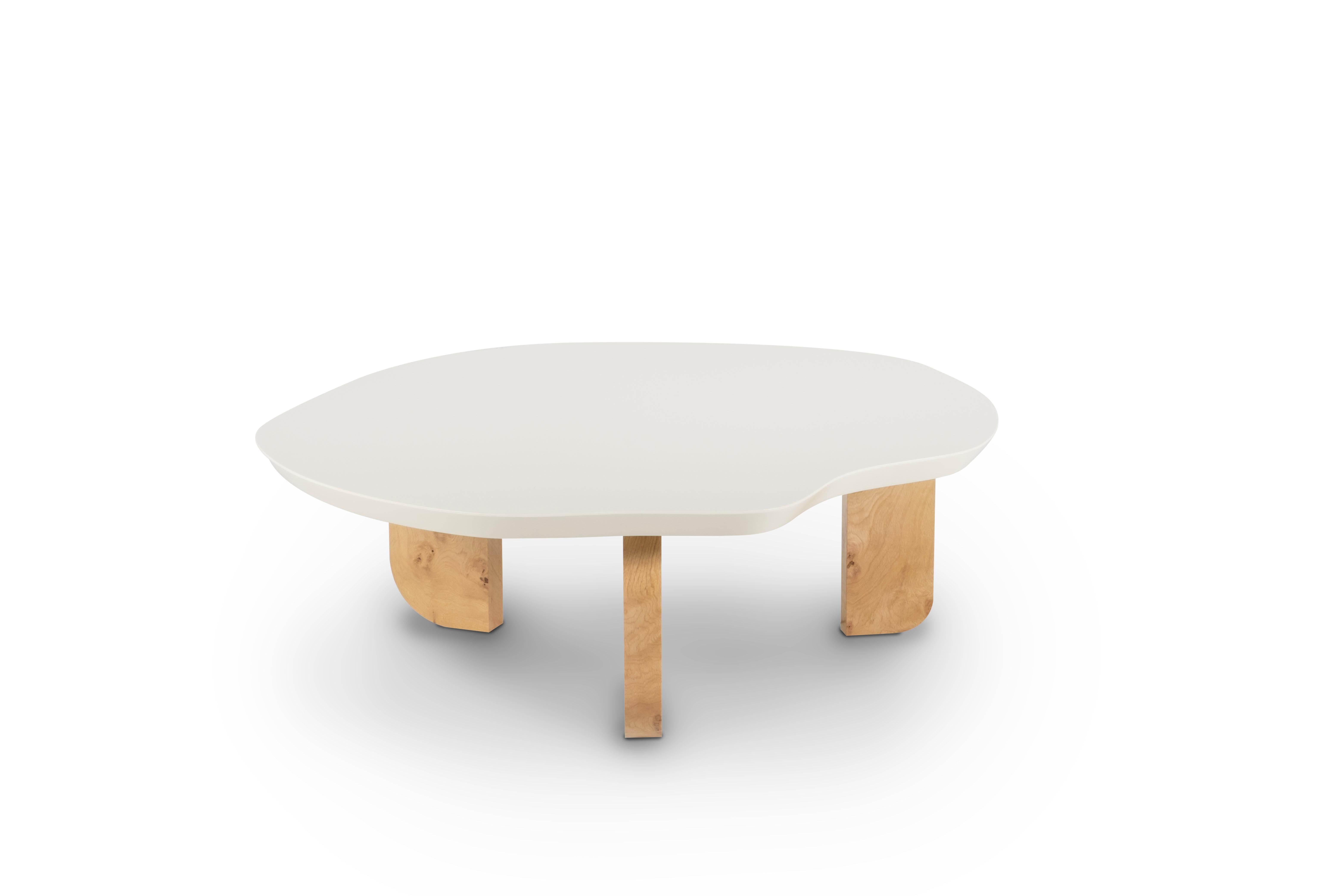 Brushed Mid-Century Modern Dornes Coffee Tables, Oak Root, Handmade by Greenapple For Sale