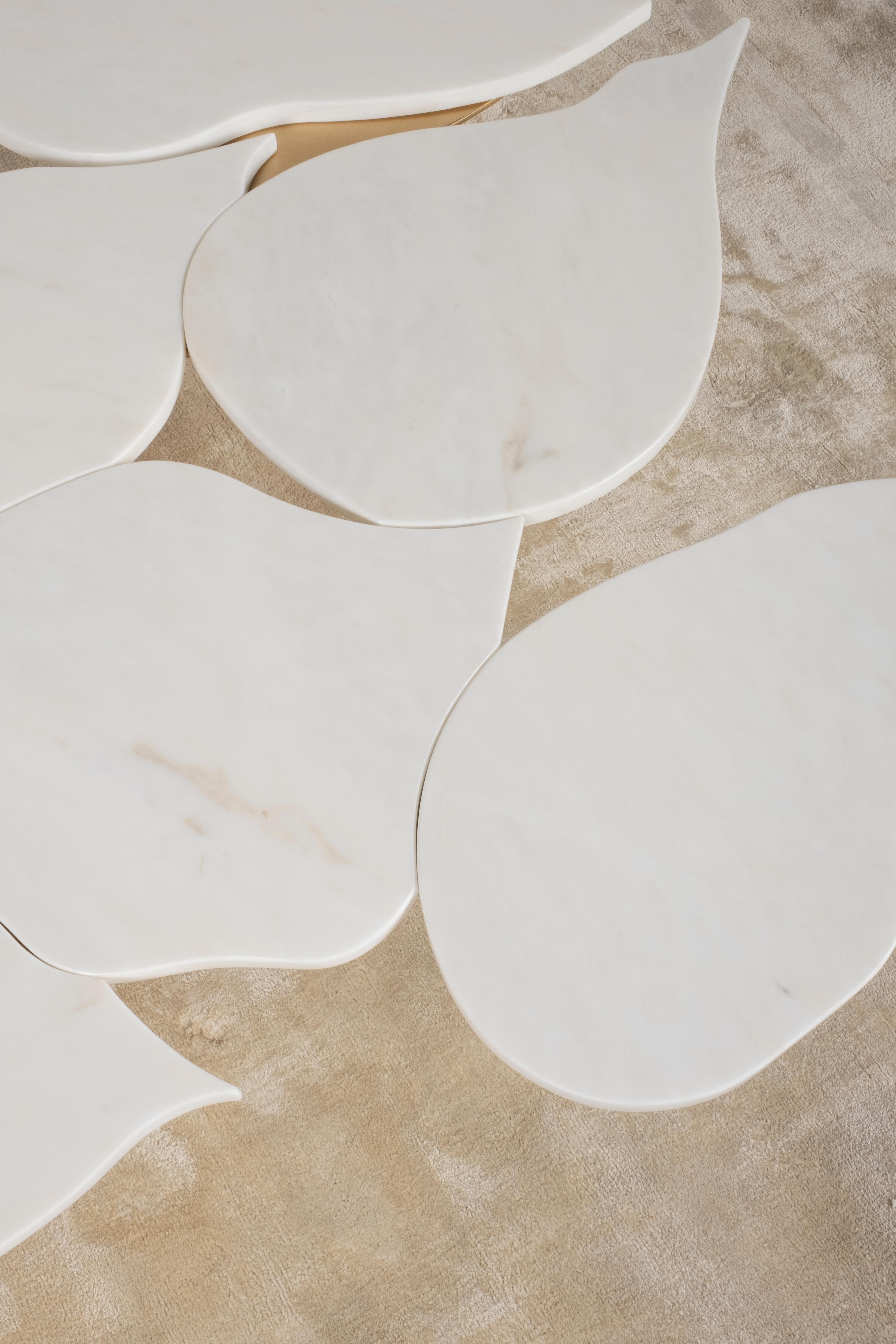 Contemporary Modern Infinity Coffee Table Calacatta Marble Handmade Portugal Greenapple For Sale