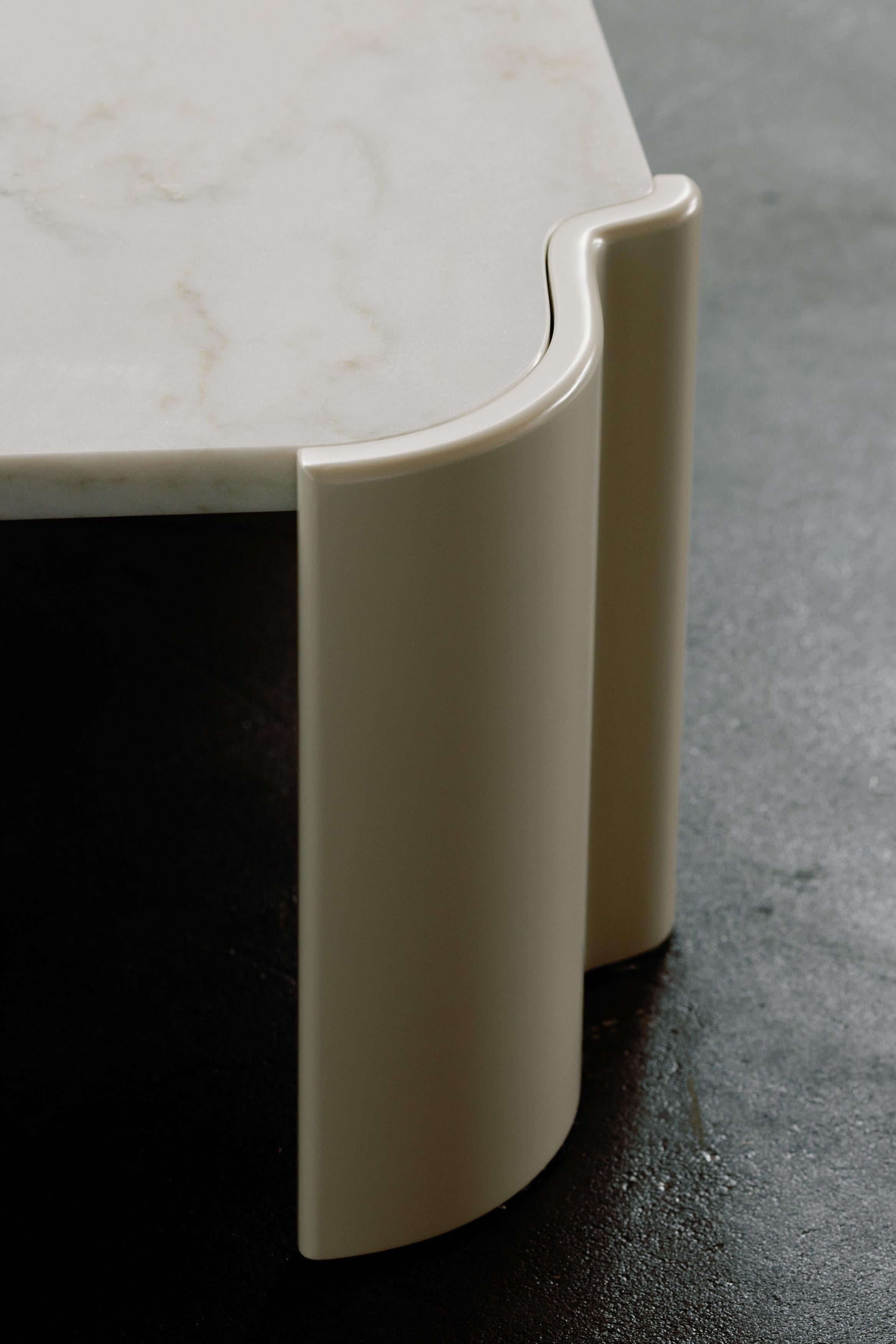 Modern Salemas Coffee Tables Calacatta Marble Handmade in Portugal by Greenapple For Sale 7
