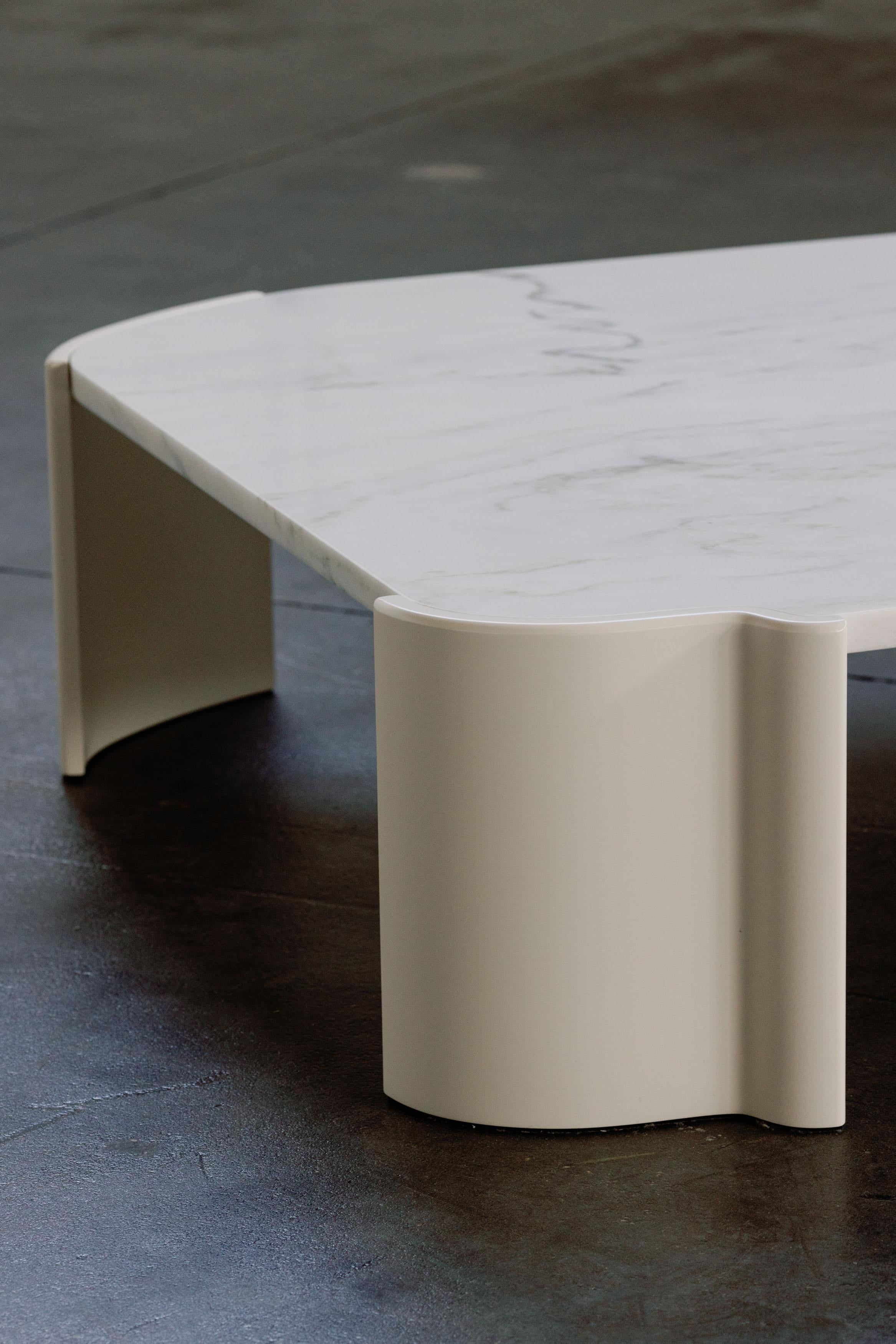Hand-Crafted Modern Salemas Coffee Tables Calacatta Marble Handmade in Portugal by Greenapple For Sale